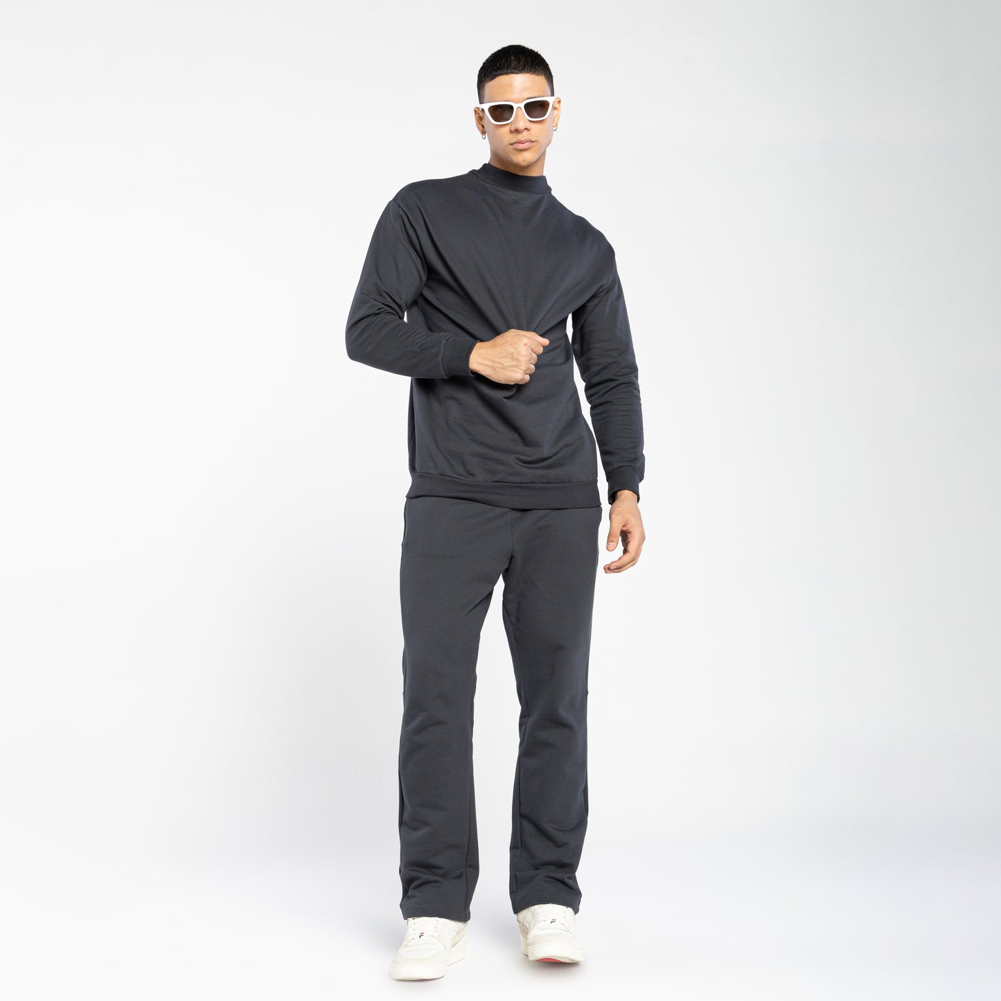 Blusão Tech Impermeável Moletom Flanelado Gola Alta - Cinza Escuro