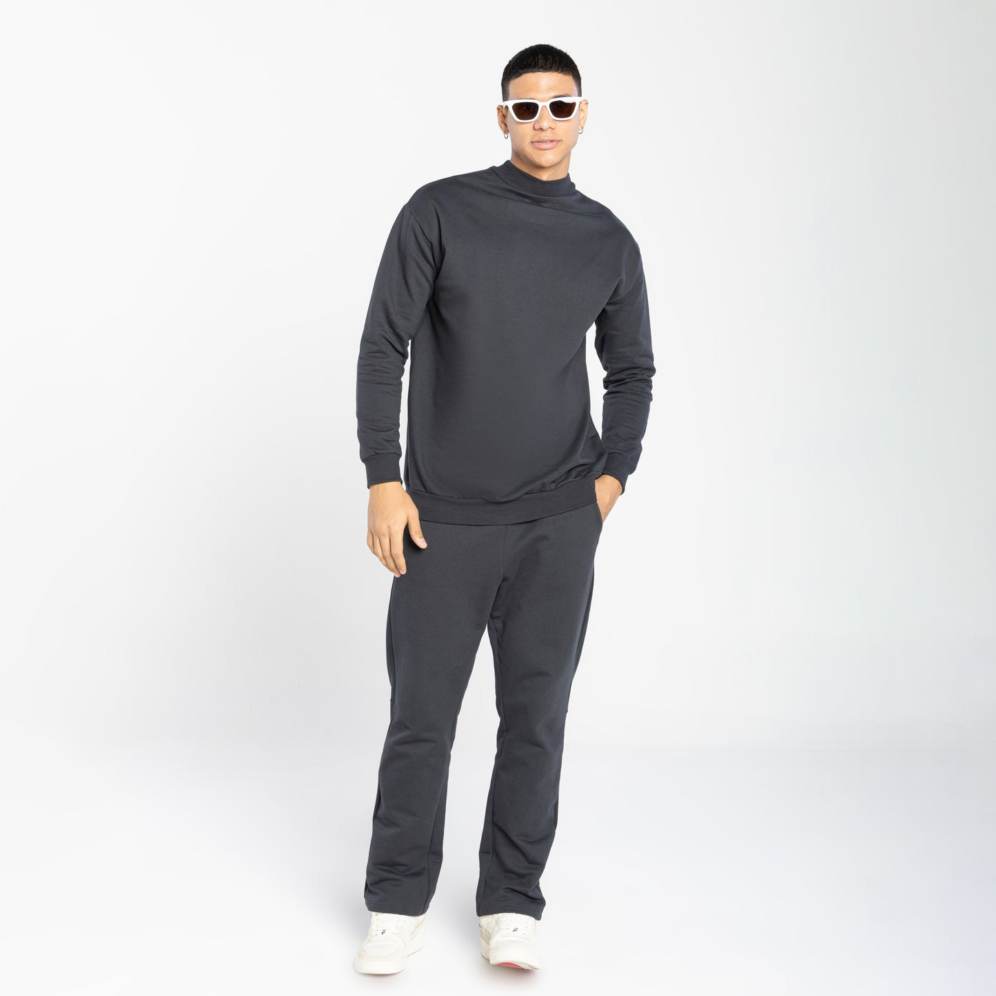 Blusão Tech Impermeável Moletom Flanelado Gola Alta - Cinza Escuro