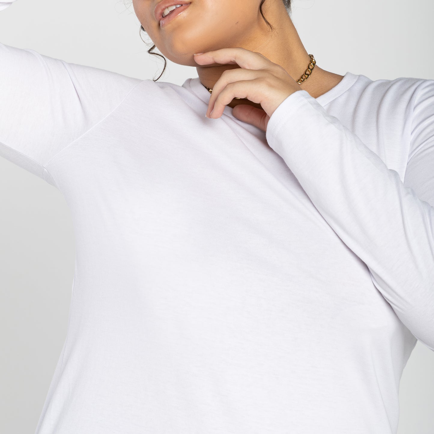 Tech T-Shirt UV Manga Longa Plus Feminina - Branco