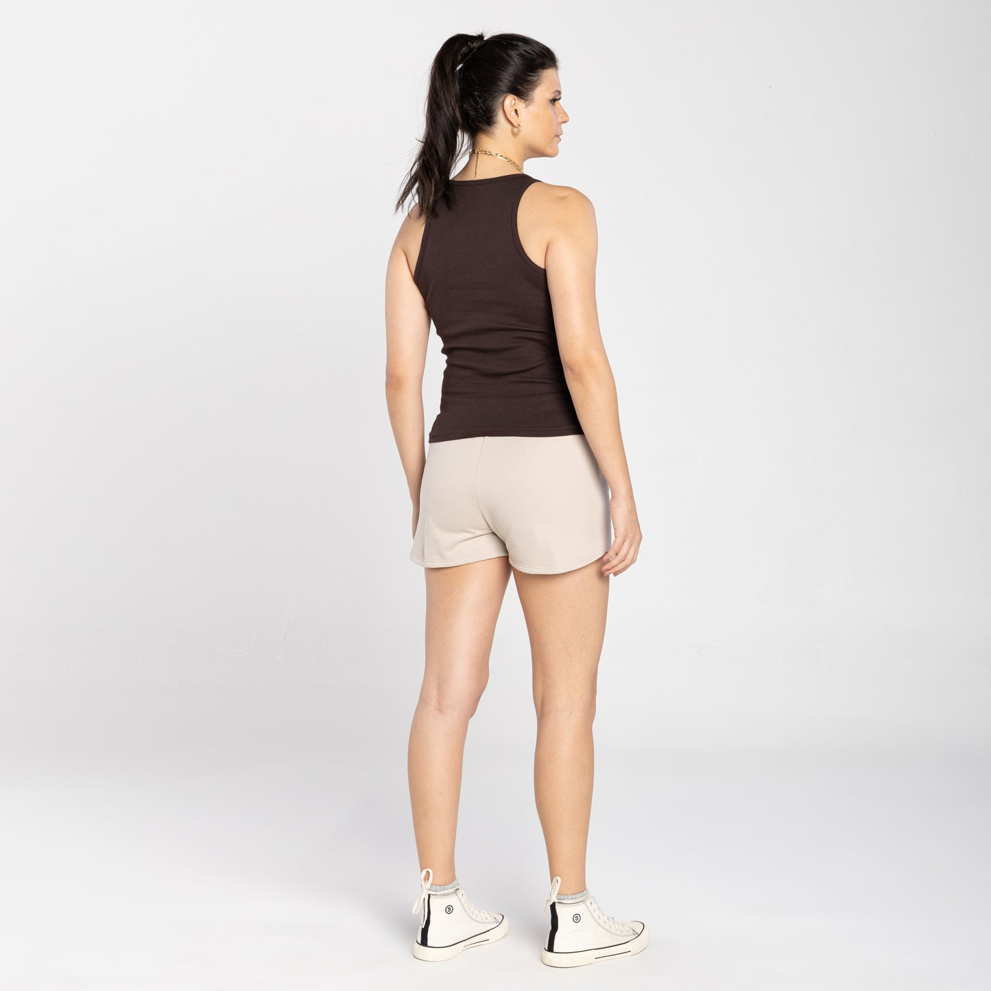 Regata Ribana Tech Anti Odor Gola V Feminina - Marrom