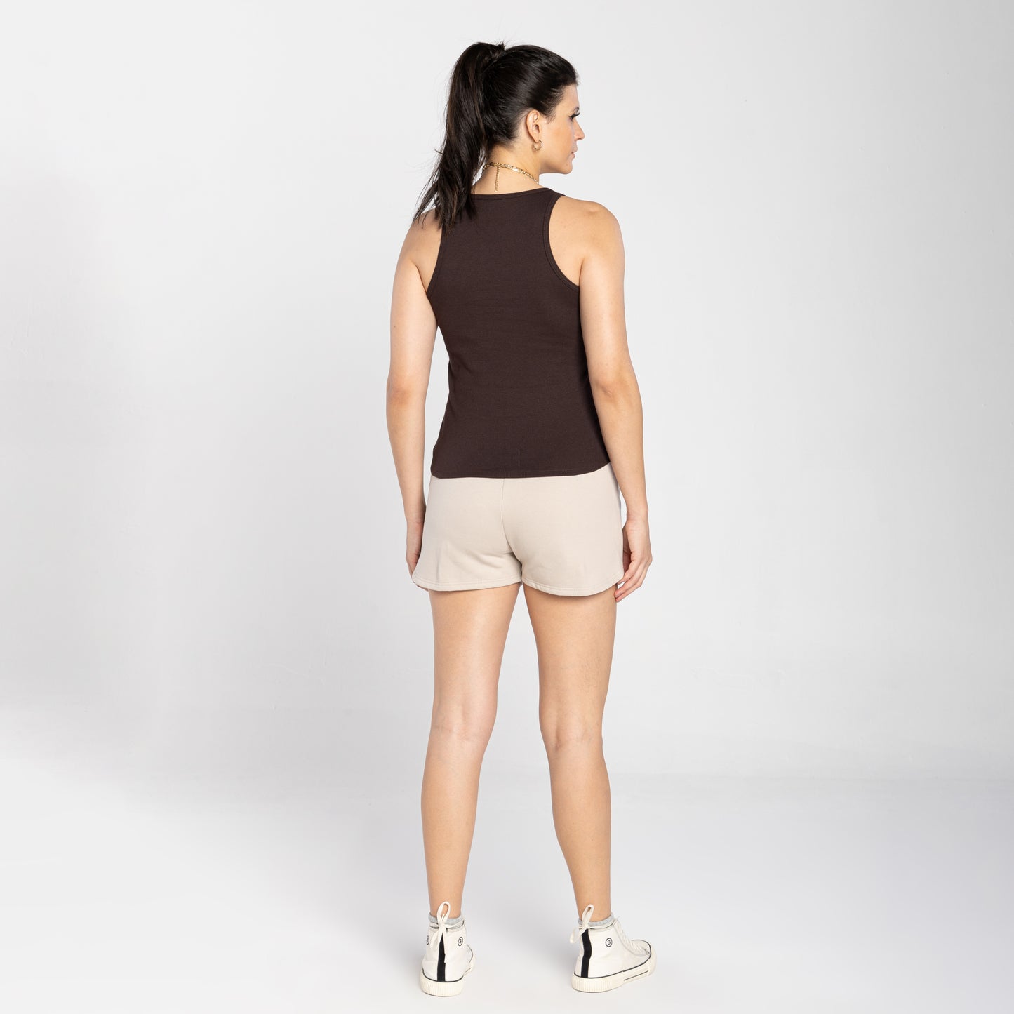 Regata Ribana Tech Anti Odor Gola V Feminina - Marrom