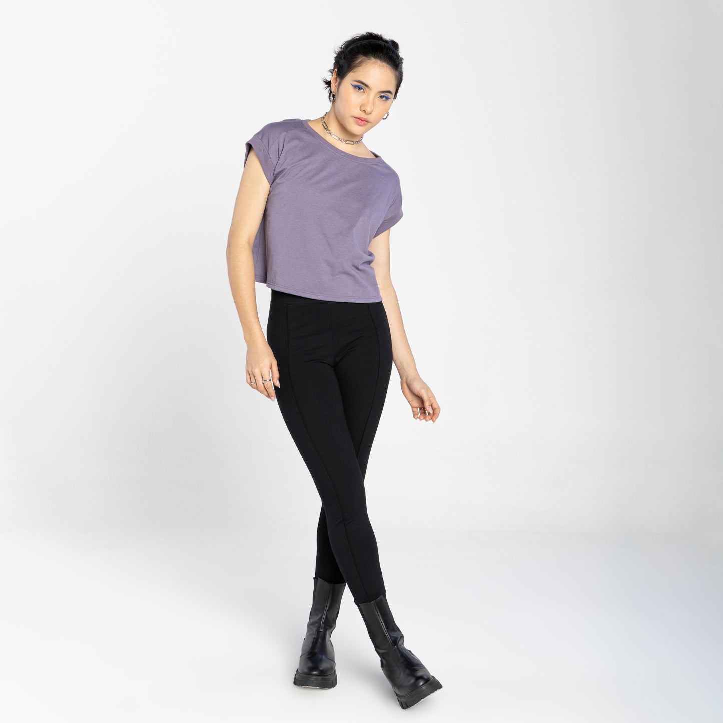 Blusa Tech Air Recorte Feminina - Mirtilo