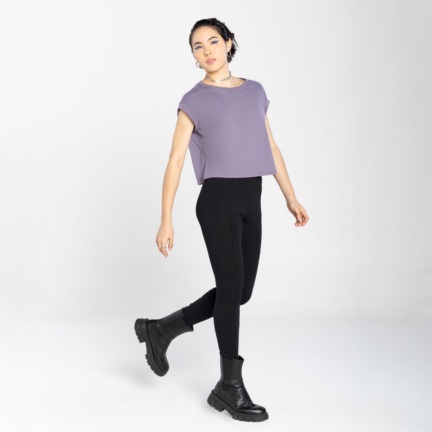 Blusa Tech Air Recorte Feminina - Mirtilo
