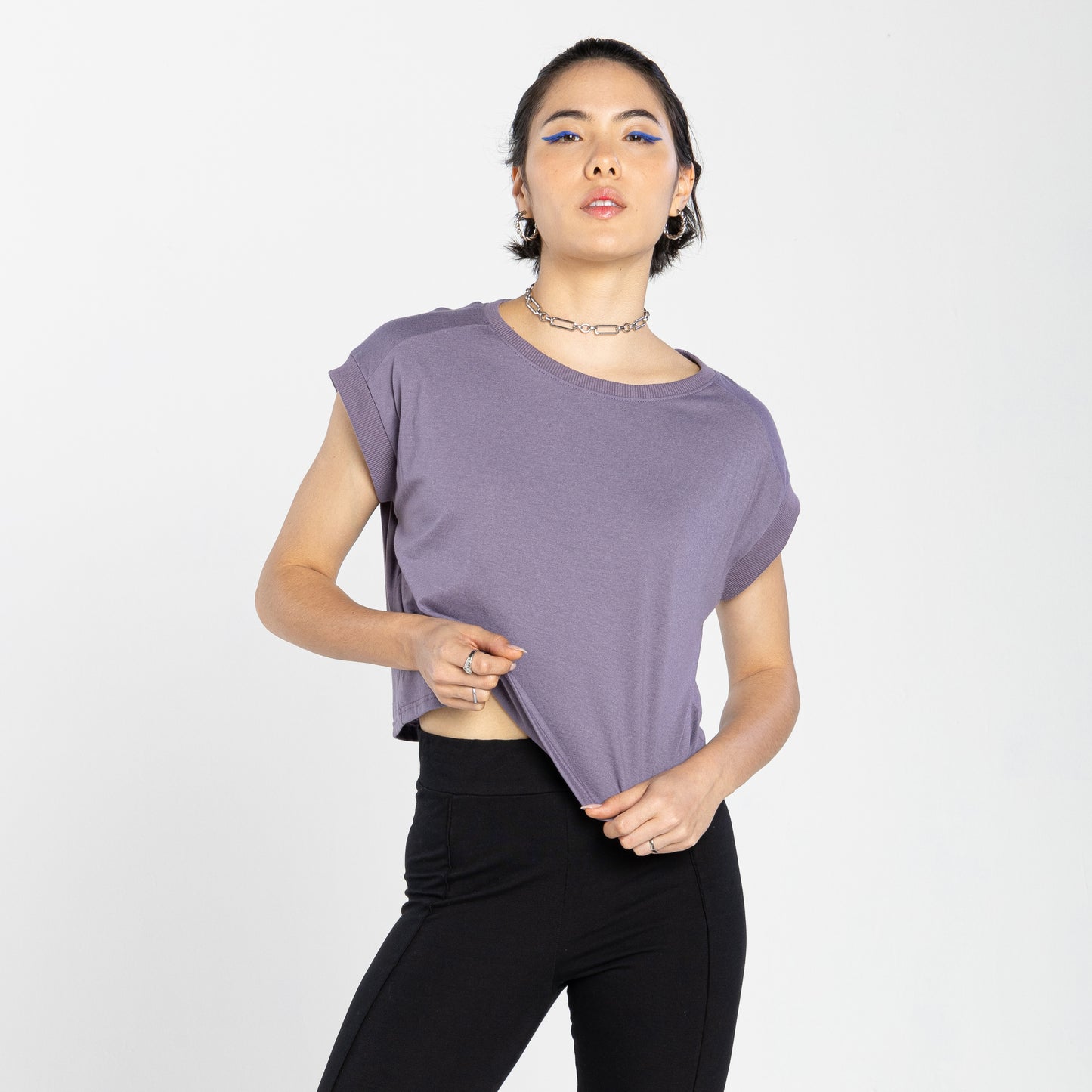 Blusa Tech Air Recorte Feminina - Mirtilo
