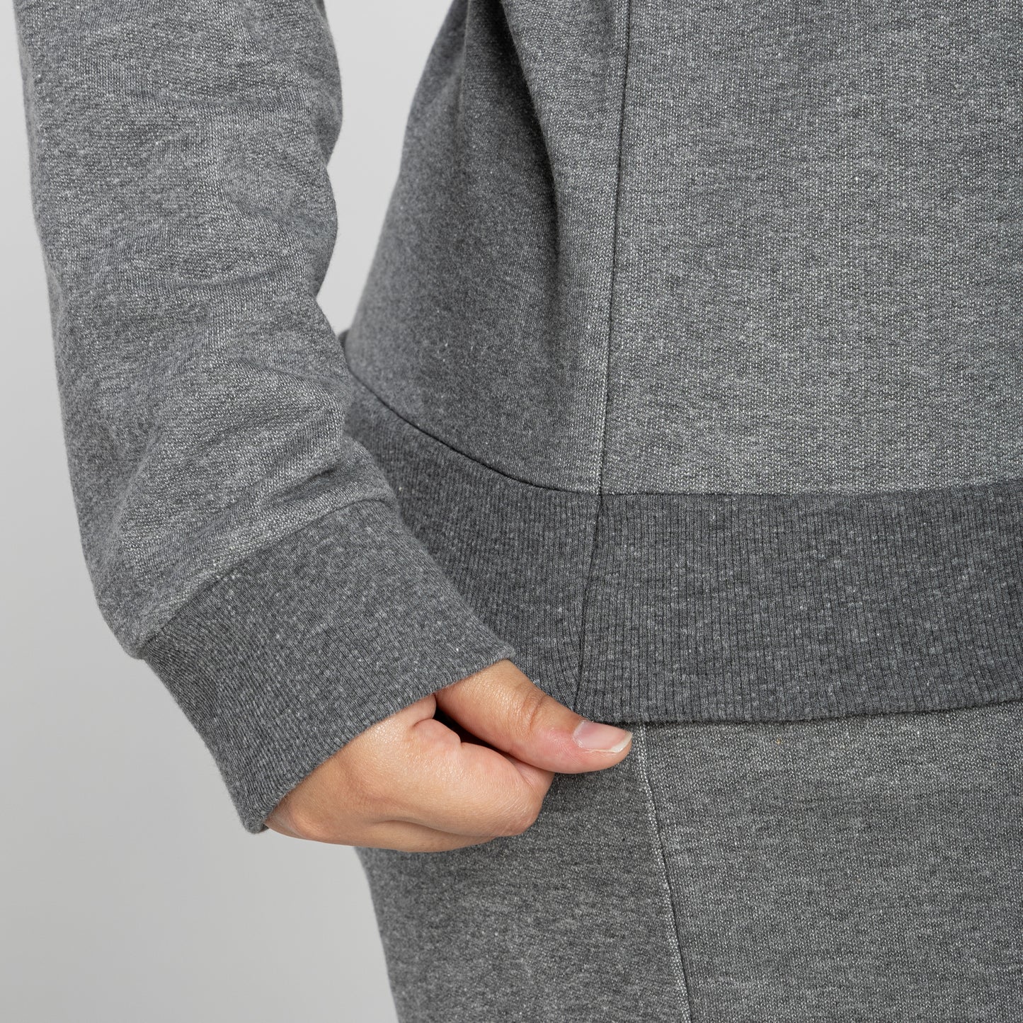 Blusão Moletom Tech Impermeável Plus Feminino - Mescla Escuro