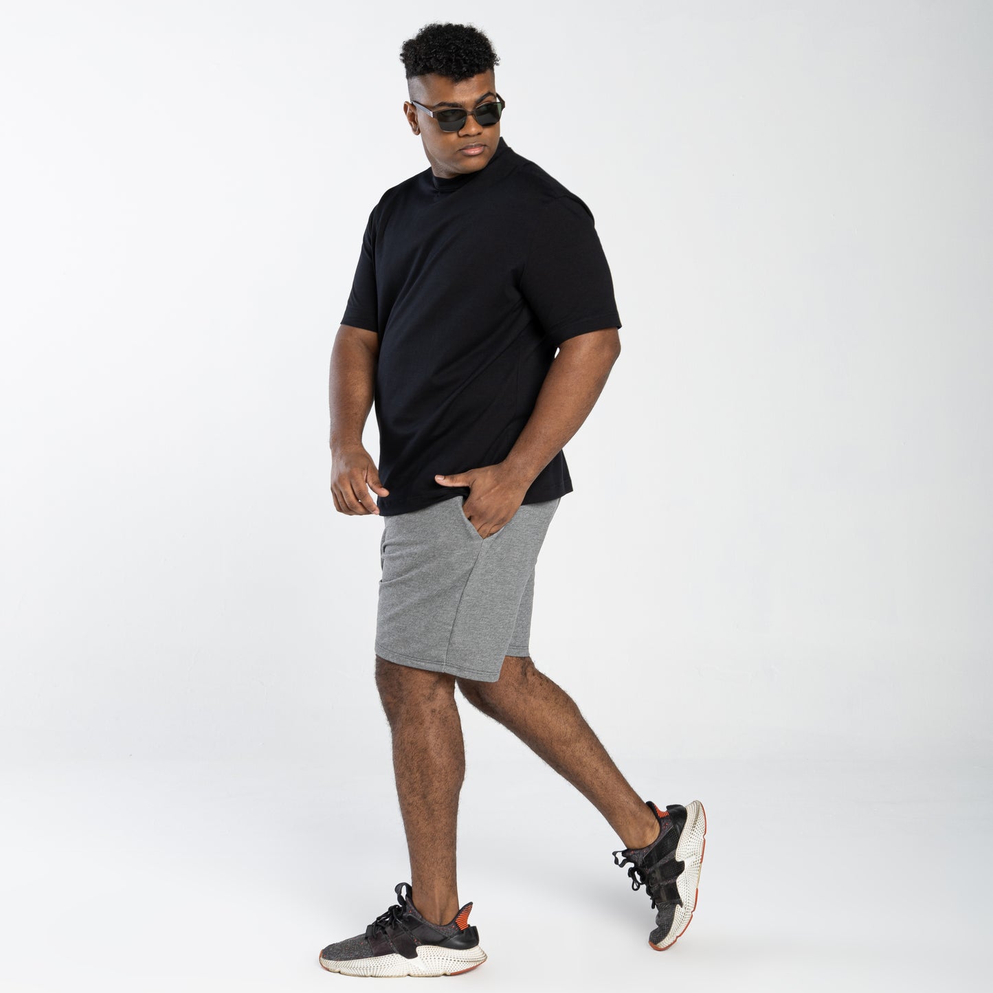 Tech T-Shirt Comfort Anti Odor Gola Alta Plus Masculina - Preto