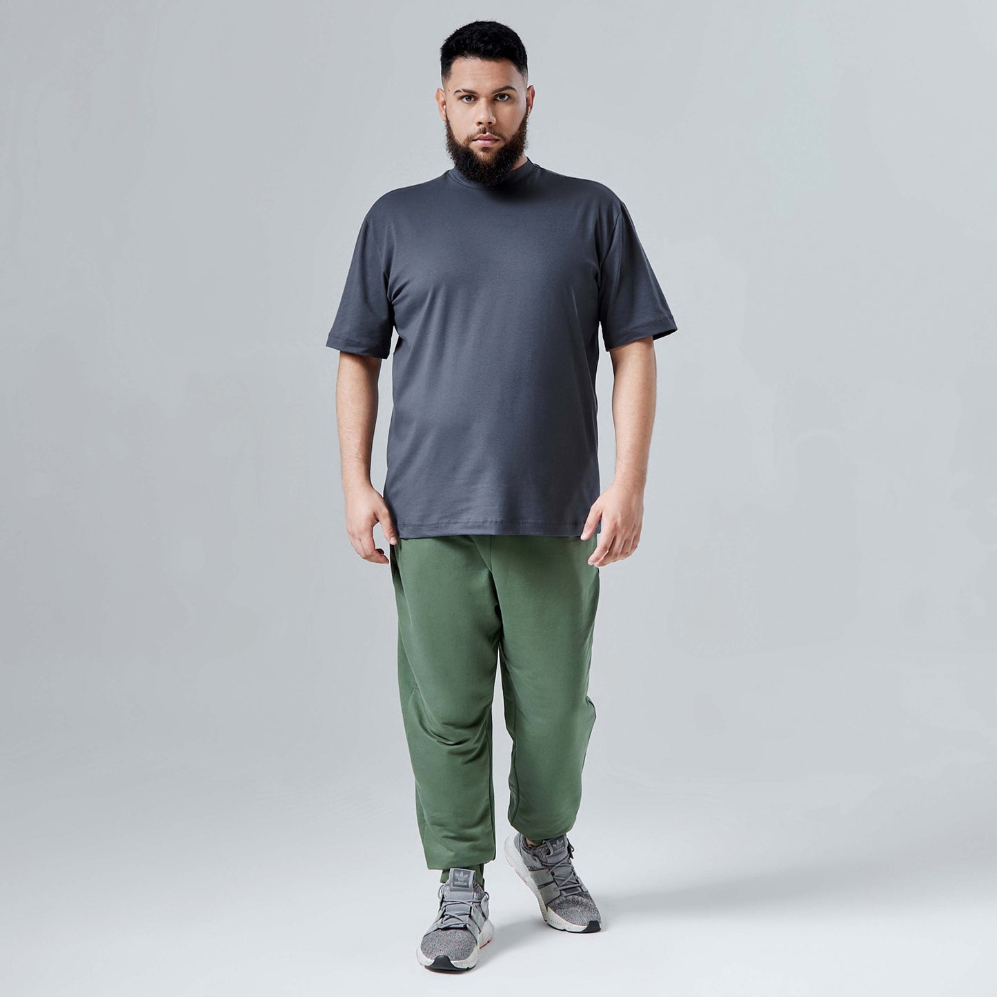 Tech T-Shirt Comfort Anti Odor Gola Alta Plus Masculina - Grafite