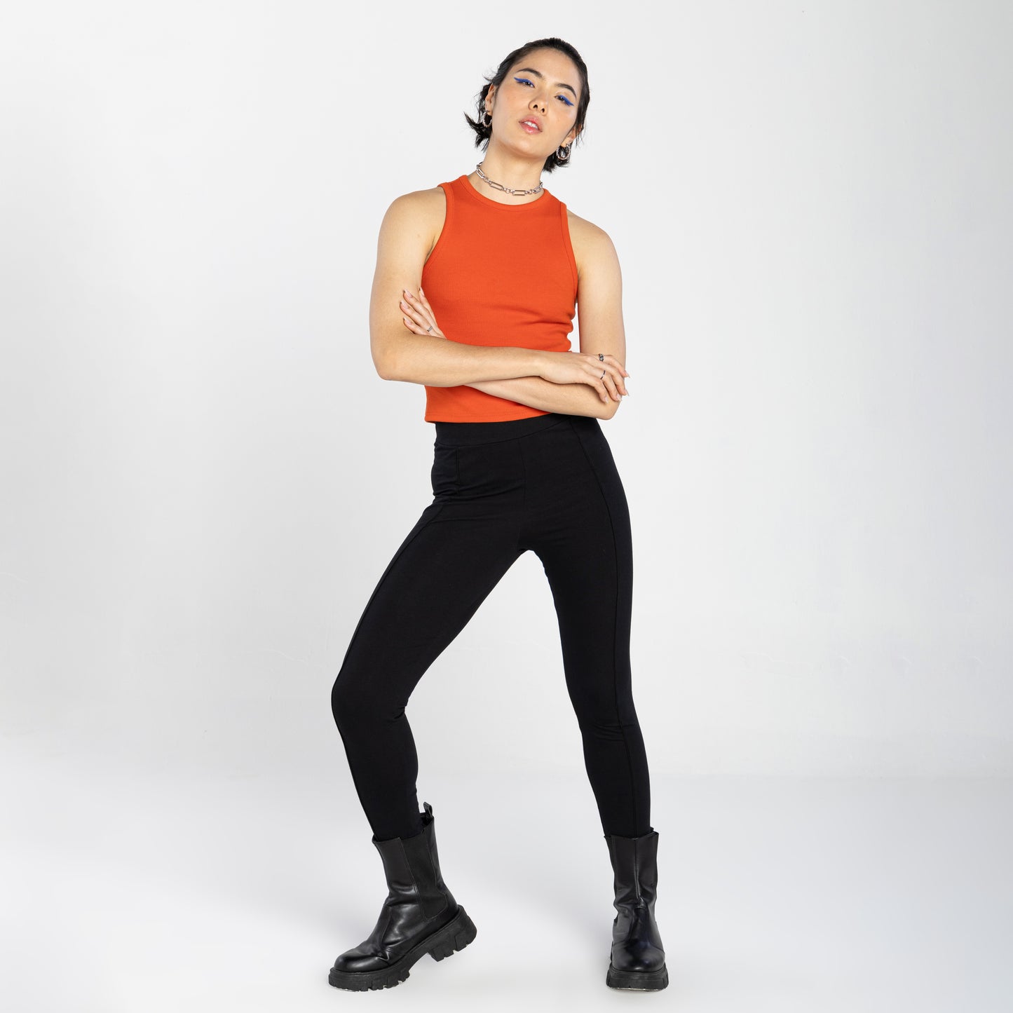 Cropped Ribana Tech Anti Odor Feminino - Laranja Apricot