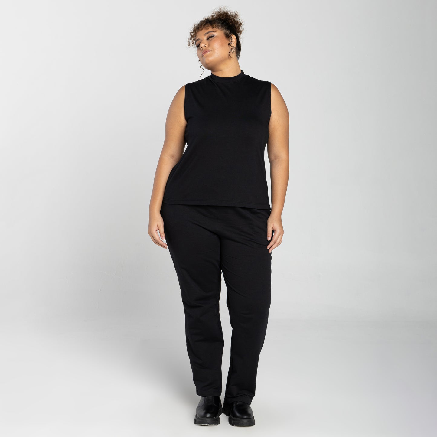 Regata Tech Anti Odor Gola Alta Plus Feminina - Preto