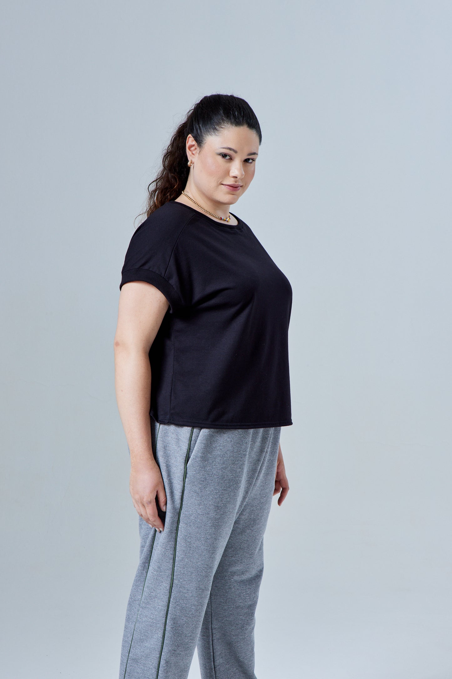 Blusa Tech Air Recorte Plus Feminina - Preto
