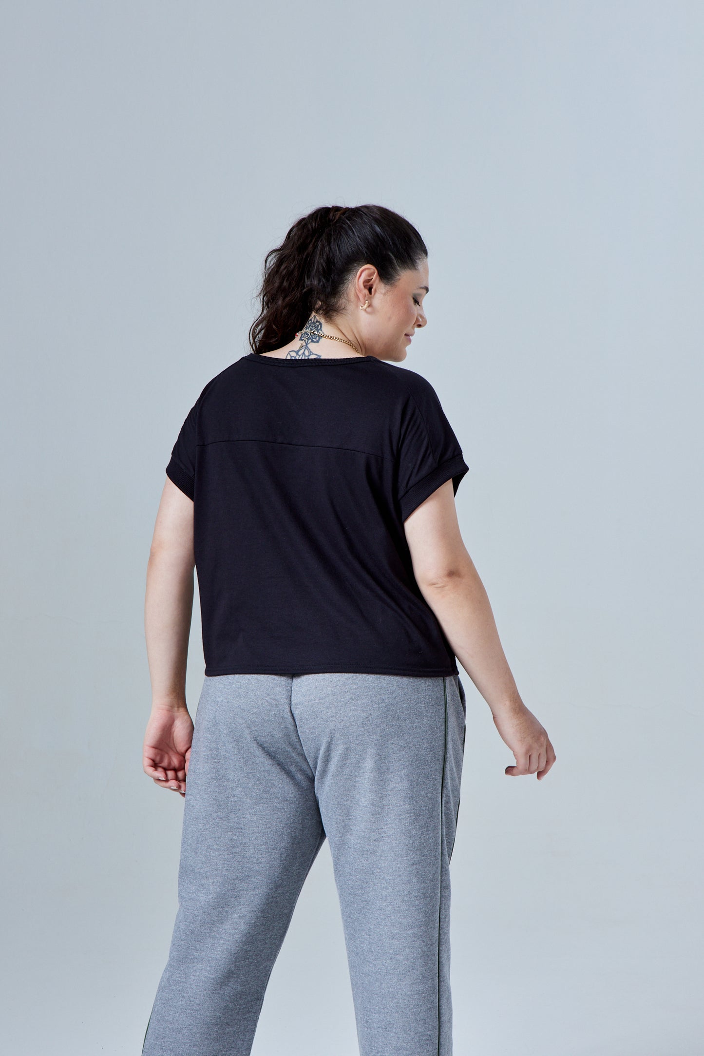 Blusa Tech Air Recorte Plus Feminina - Preto