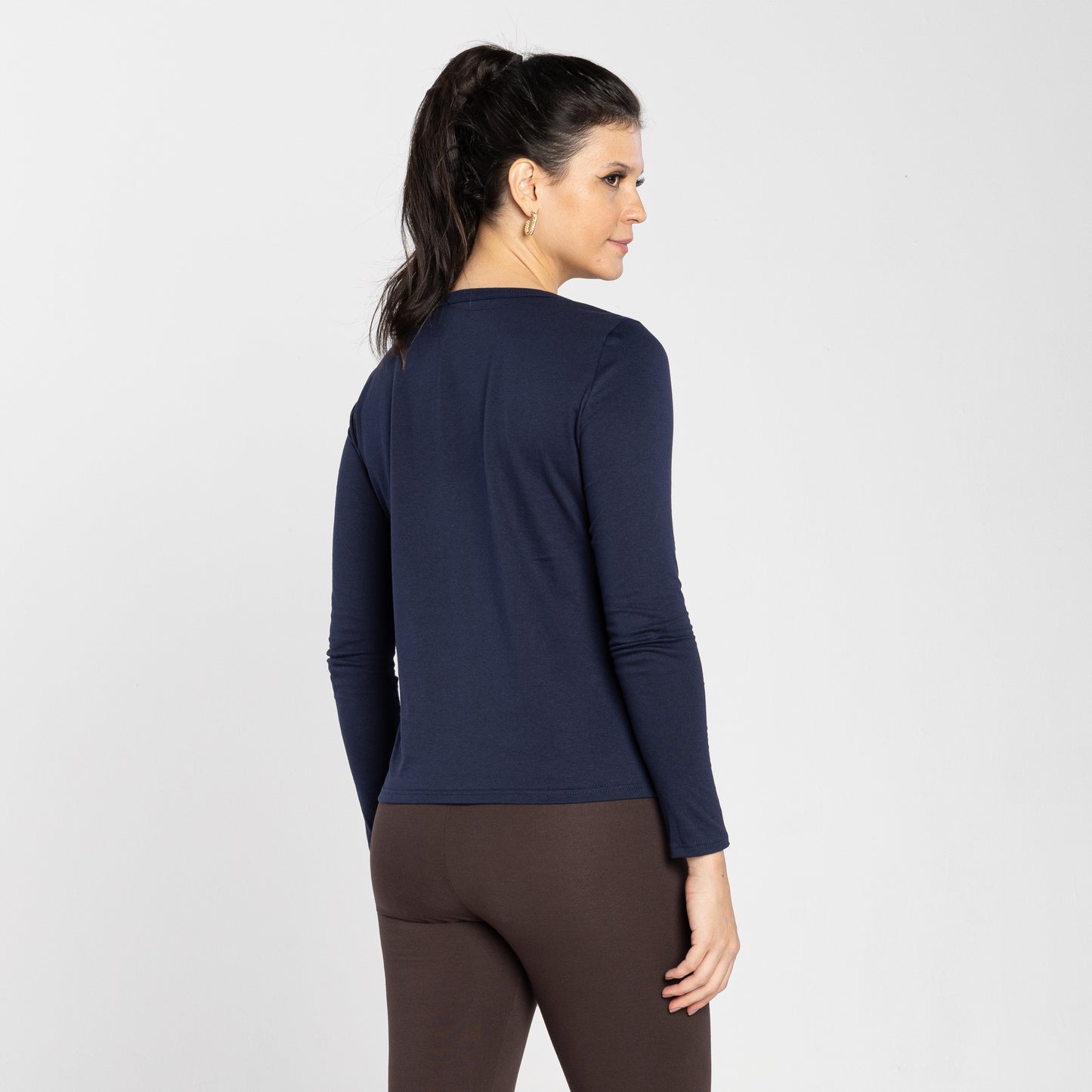 Tech T-Shirt Anti Odor Manga Longa Feminina - Azul Marinho