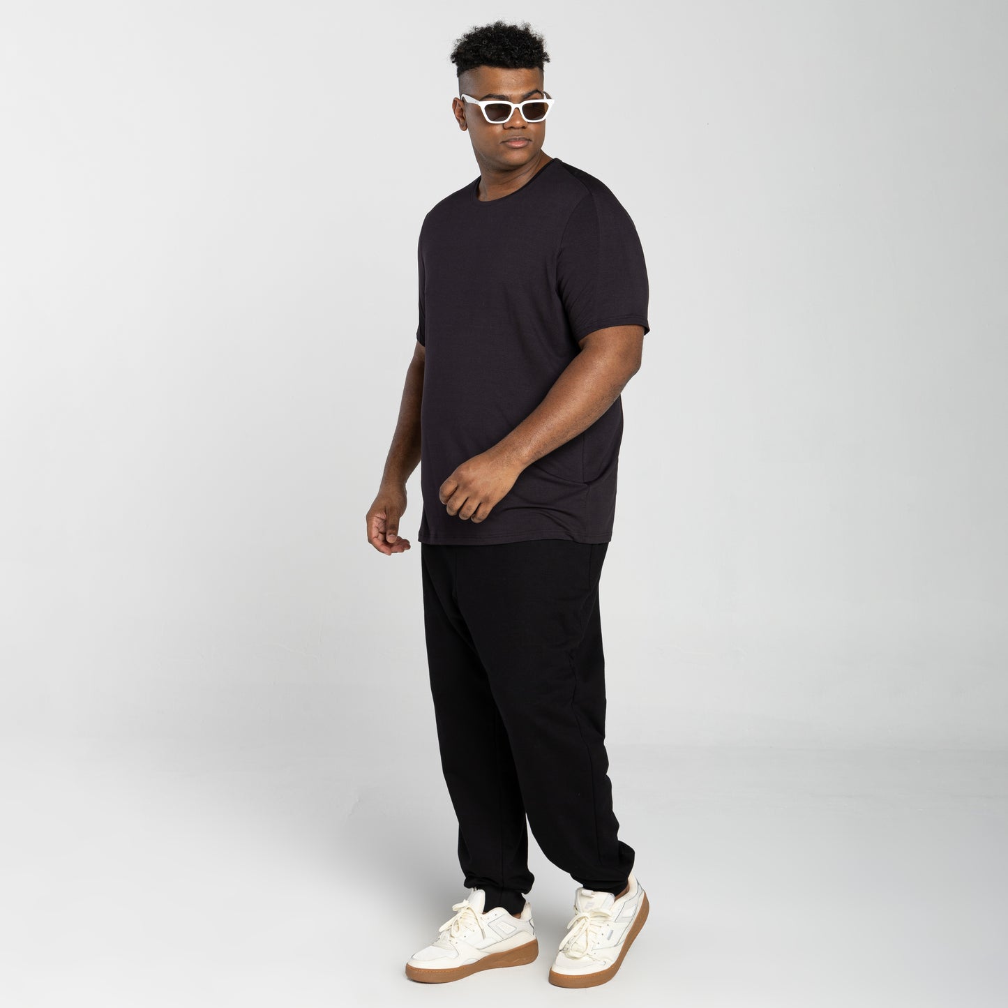 Tech T-Shirt Modal Recorte Plus Masculina - Preto
