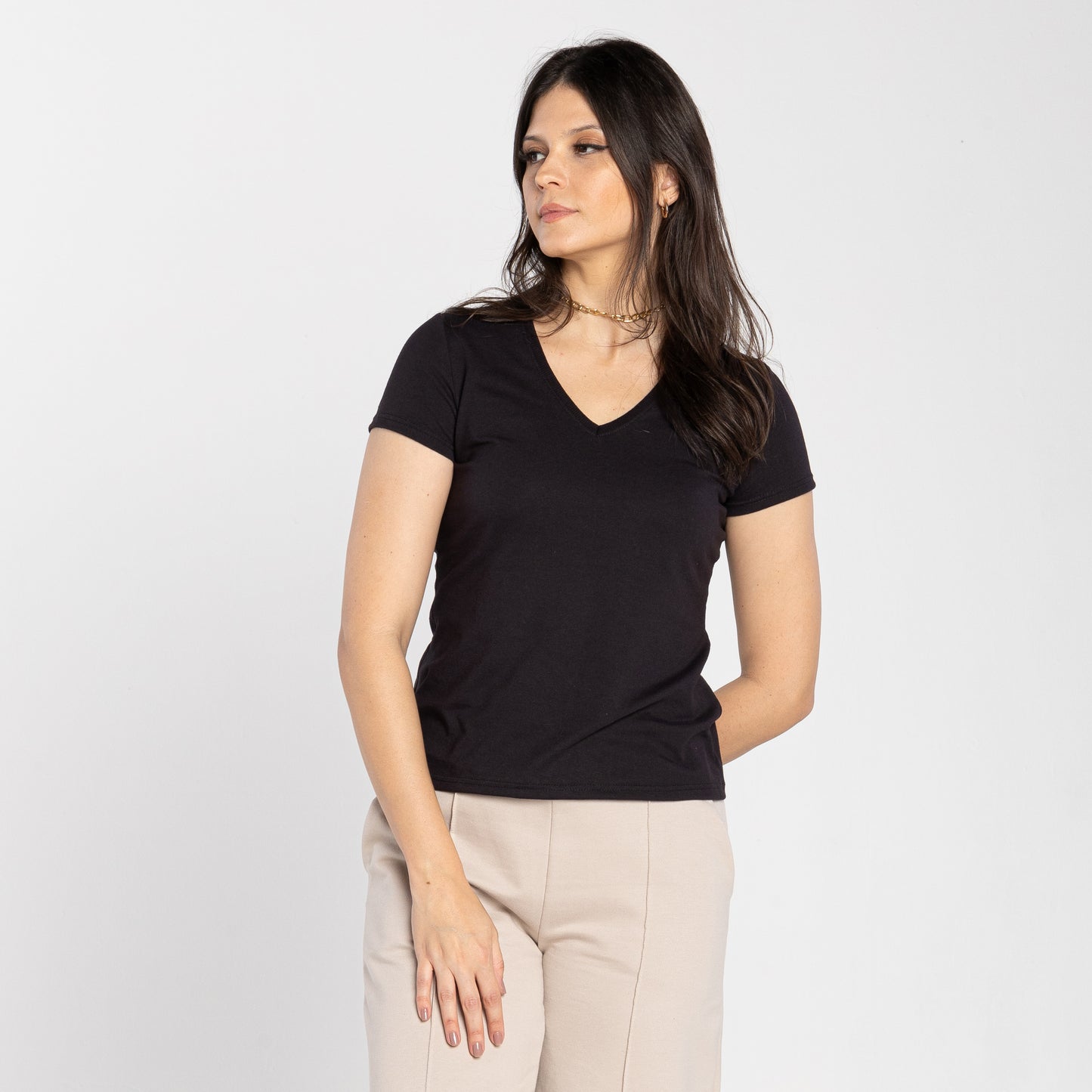 Tech T-Shirt Air Slim Gola V Feminina - Preto