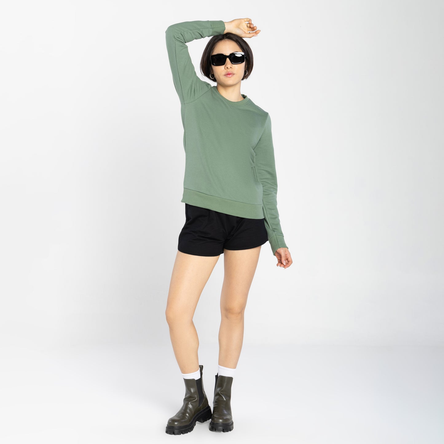 Blusão Moletom Tech Impermeável Feminino - Verde Alecrim