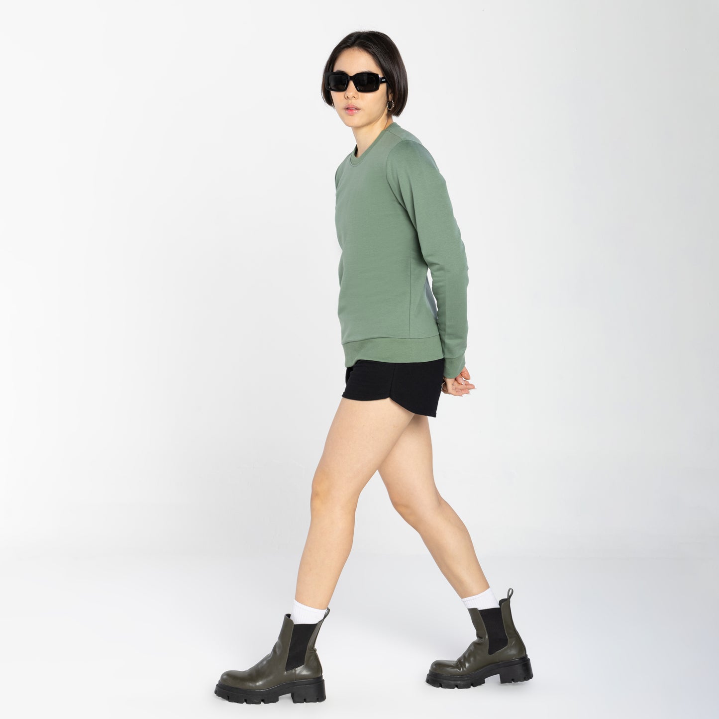 Blusão Moletom Tech Impermeável Feminino - Verde Alecrim