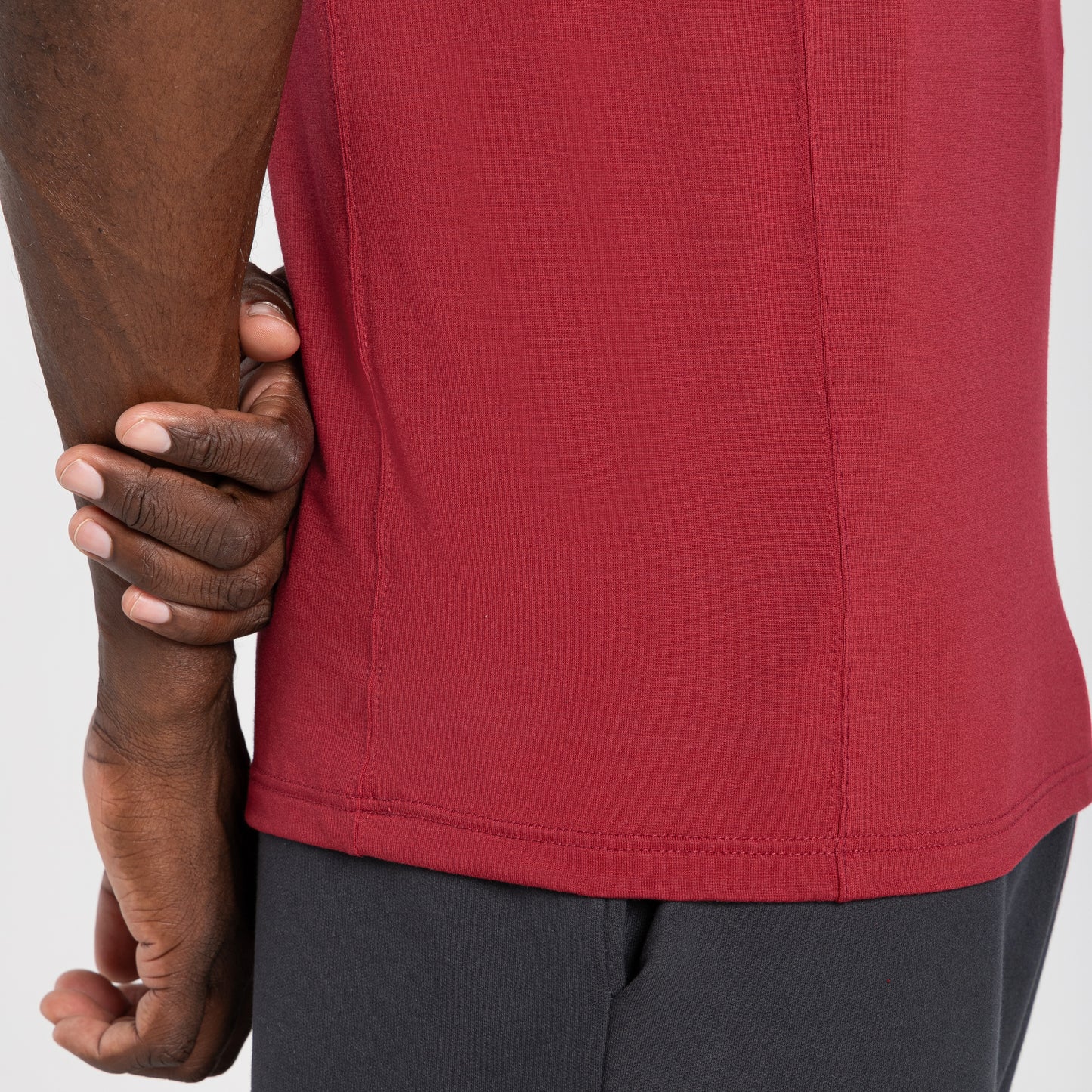 Tech T-Shirt Modal Costura Dupla Masculina - Vermelho Escarlate