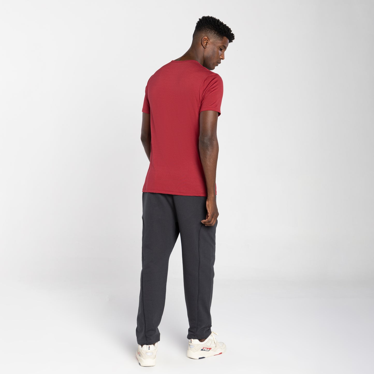 Tech T-Shirt Modal Costura Dupla Masculina - Vermelho Escarlate