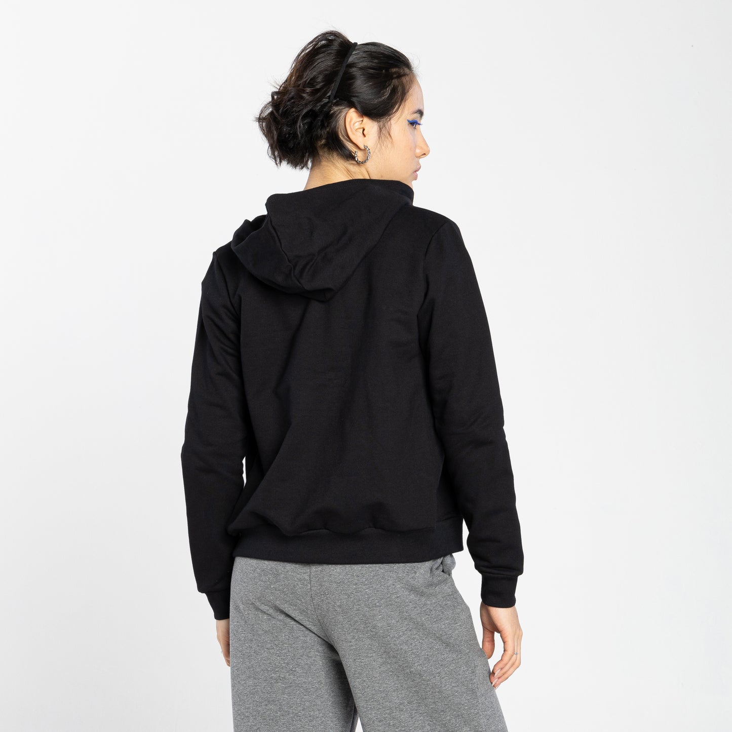 Jaqueta Tech Impermeável Moletom Feminina - Preto