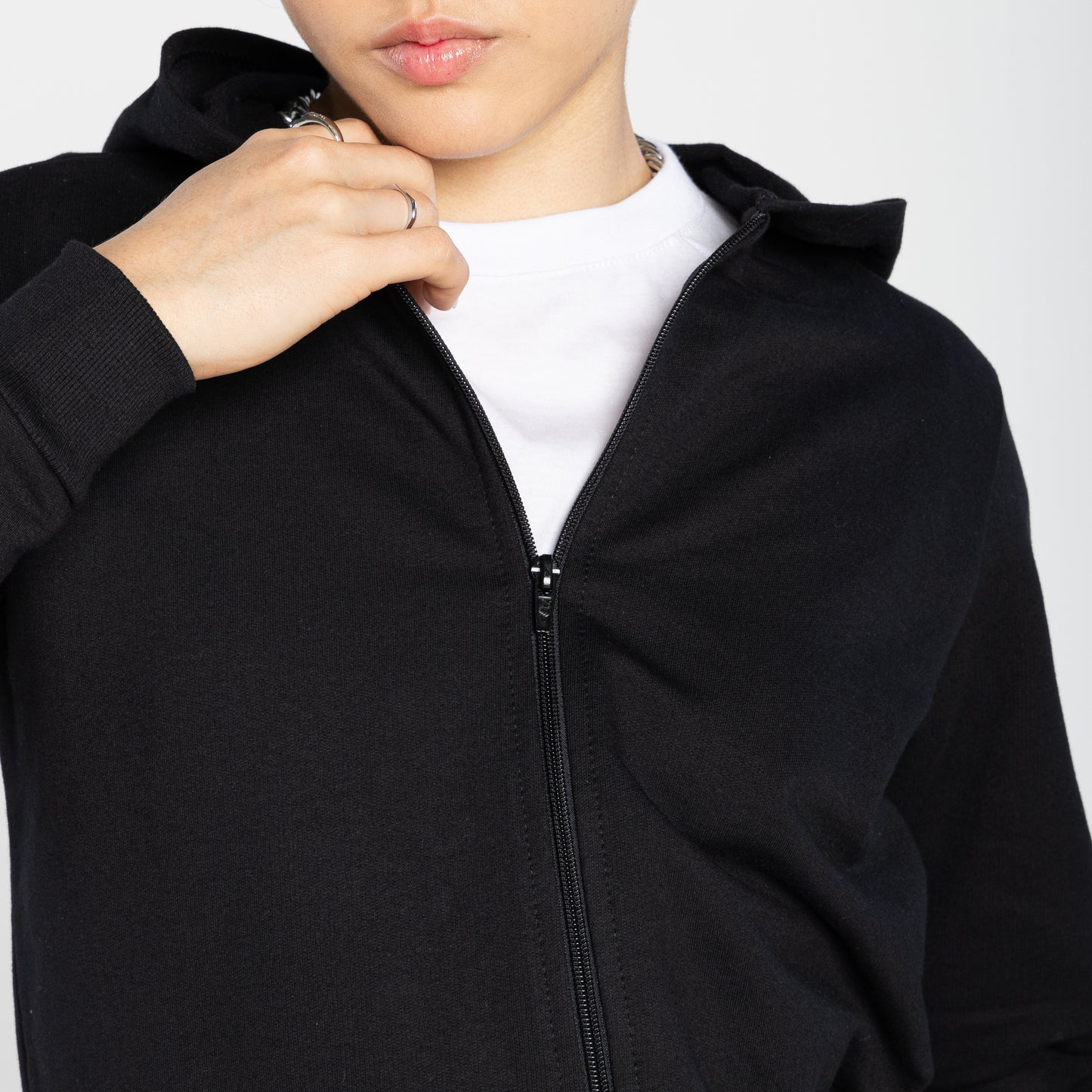 Jaqueta Tech Impermeável Moletom Feminina - Preto