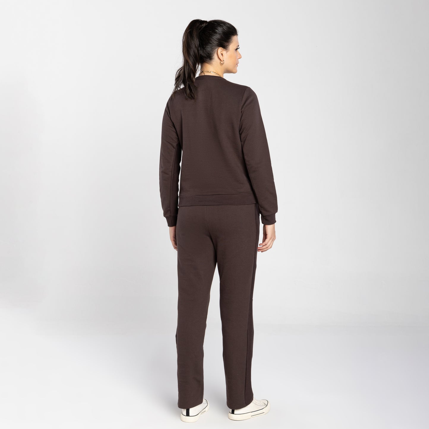 Blusão Tech Impermeável Moletom Flanelado Recorte Feminino - Marrom