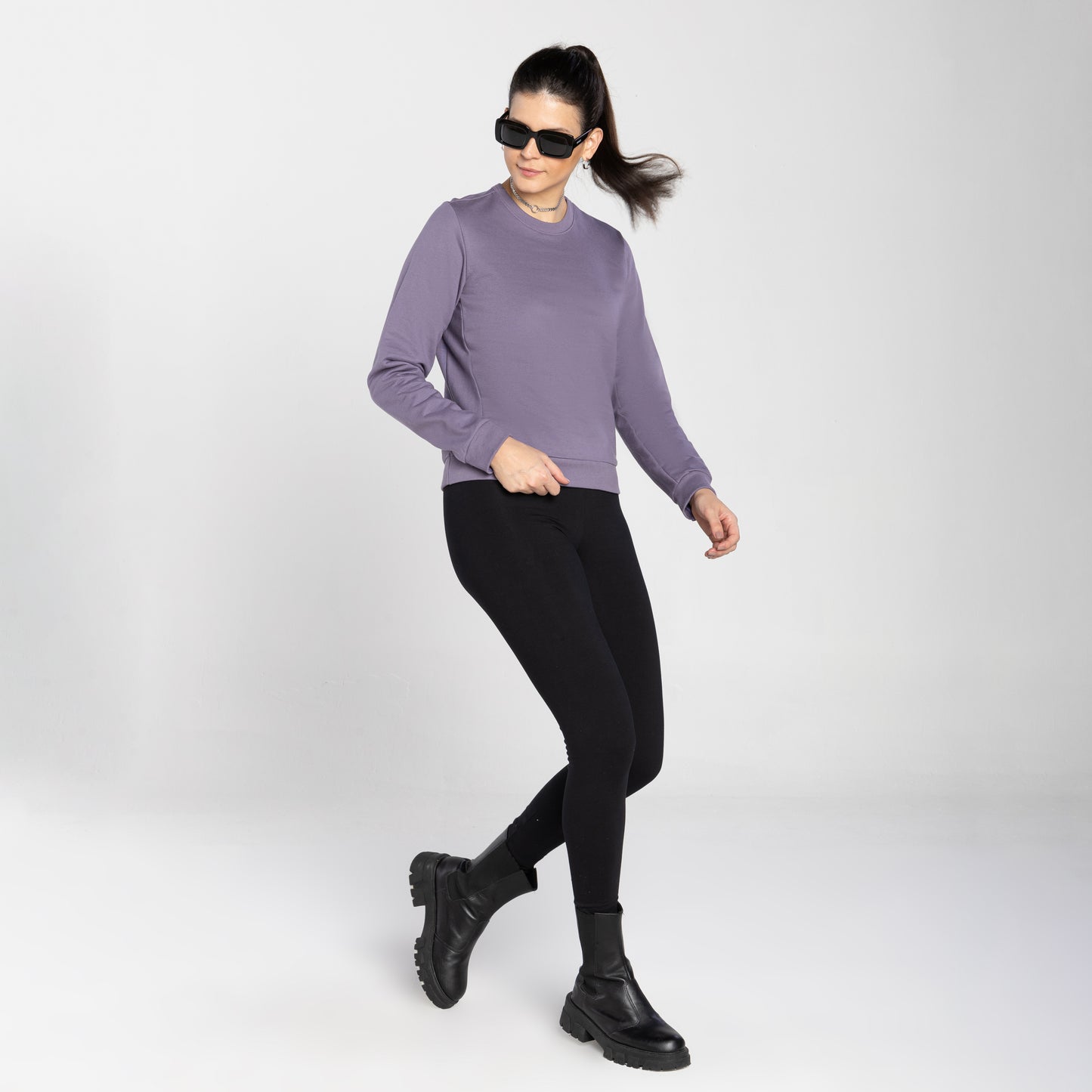 Blusão Tech Impermeável Moletom Flanelado Recorte Feminino - Mirtilo