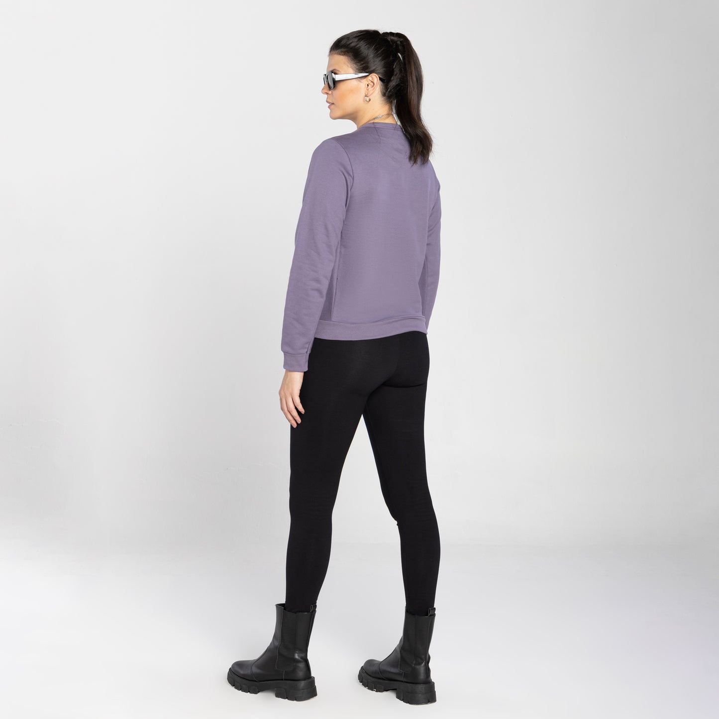 Blusão Tech Impermeável Moletom Flanelado Recorte Feminino - Mirtilo