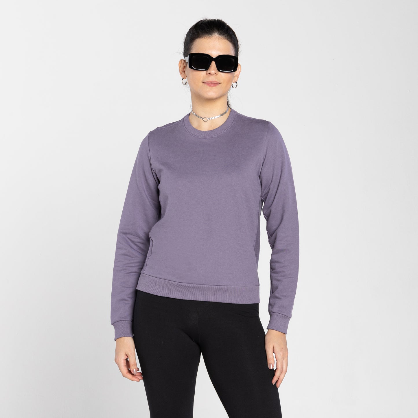 Blusão Tech Impermeável Moletom Flanelado Recorte Feminino - Mirtilo