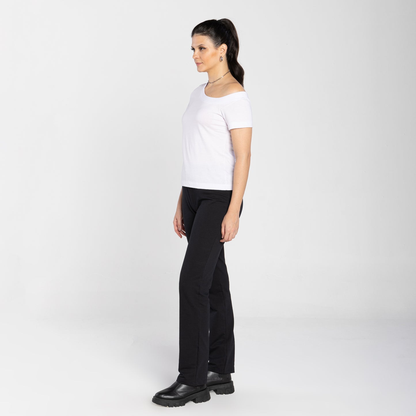 Tech T-Shirt Impermeável Ombro Único Feminina - Branco
