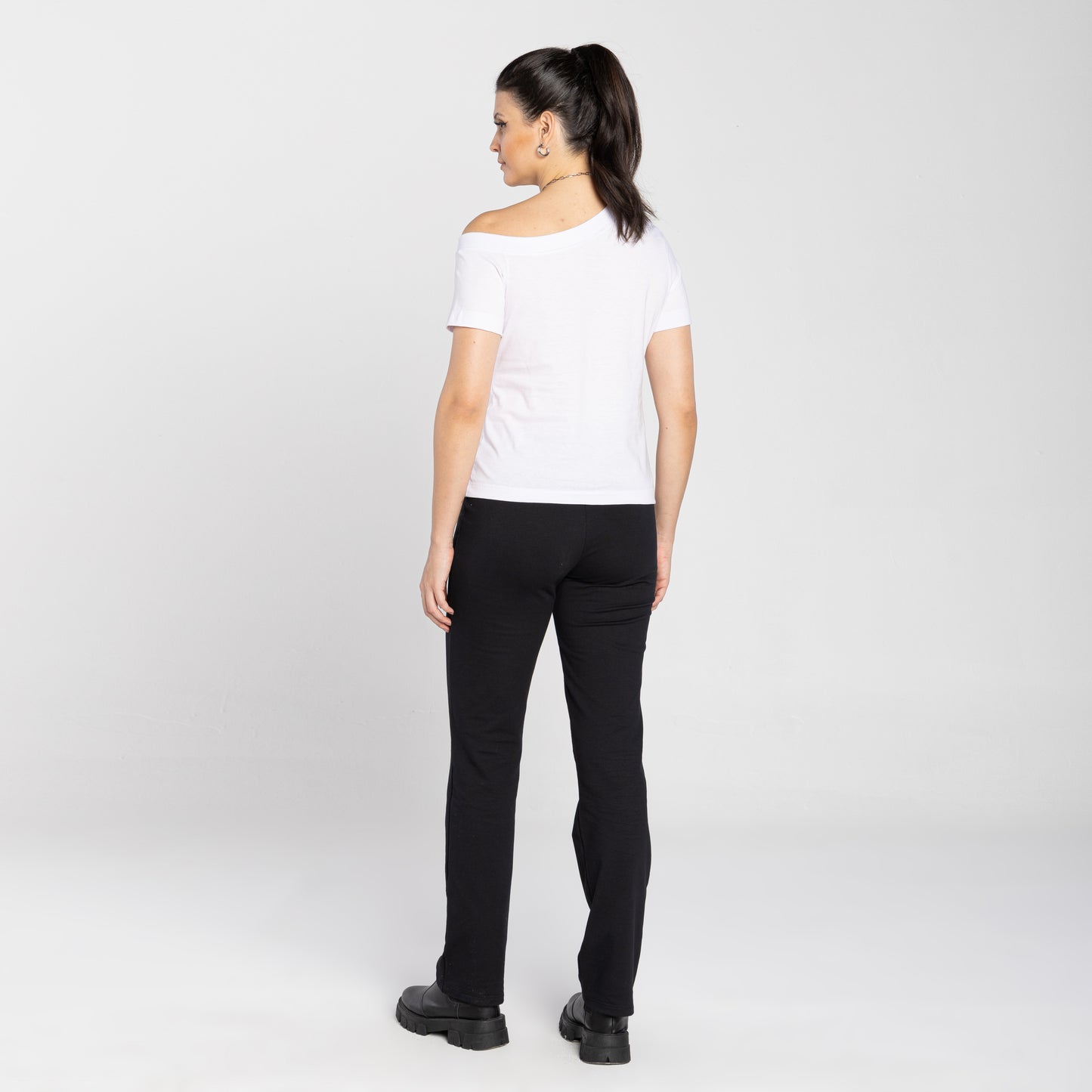 Tech T-Shirt Impermeável Ombro Único Feminina - Branco