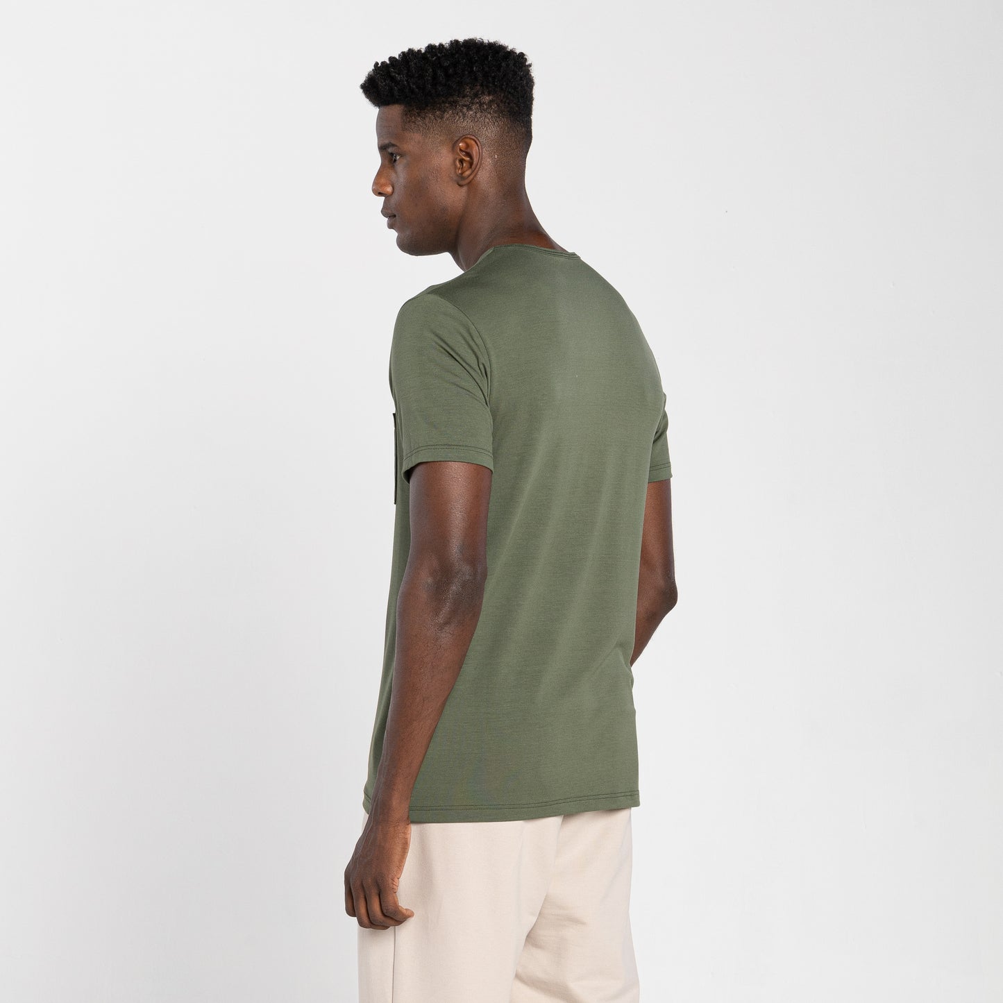 Tech T-Shirt Modal Bolso Masculina - Verde Figo