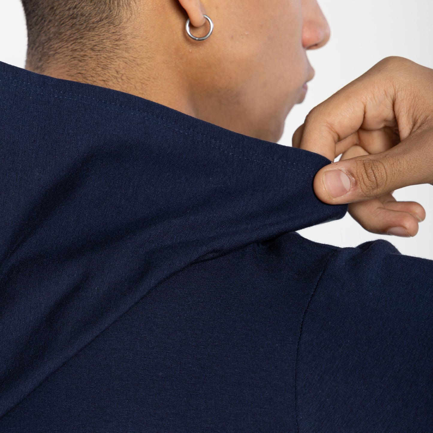 Blusão Moletom Comfort Flanelado Capuz Masculino - Azul Marinho