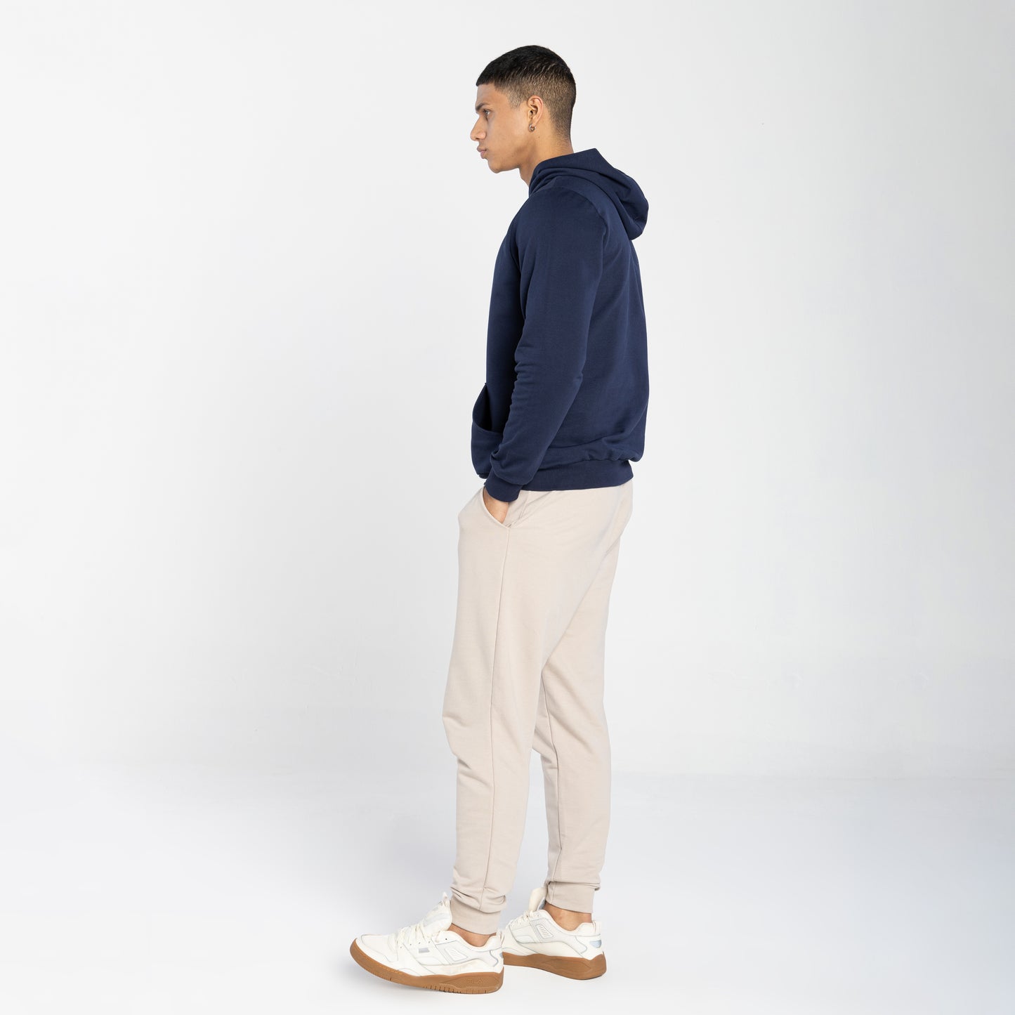 Blusão Moletom Comfort Flanelado Capuz Masculino - Azul Marinho