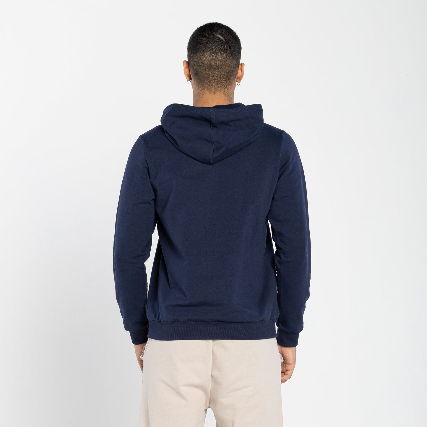 Blusão Moletom Comfort Flanelado Capuz Masculino - Azul Marinho