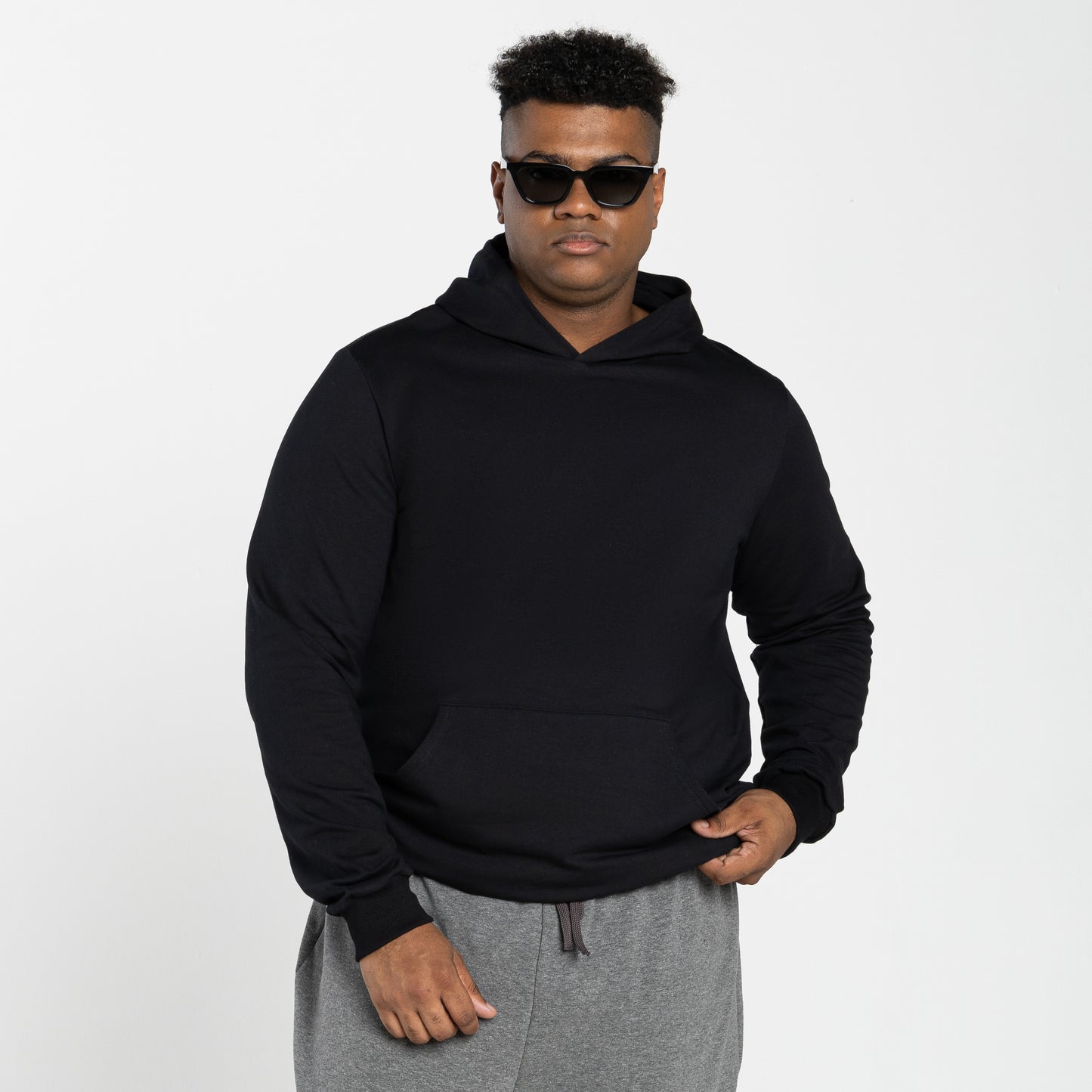 Calça Jogger Moletom Comfort Flanelado Plus Masculina - Mescla Escuro