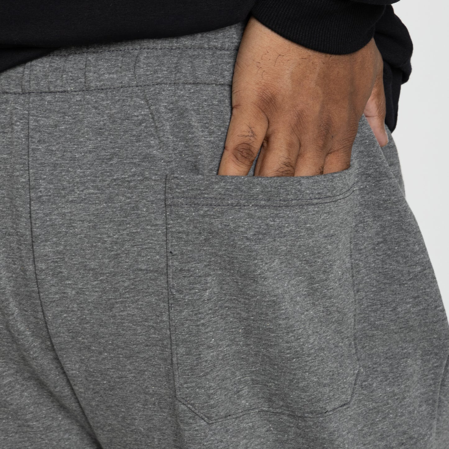 Calça Jogger Moletom Comfort Flanelado Plus Masculina - Mescla Escuro