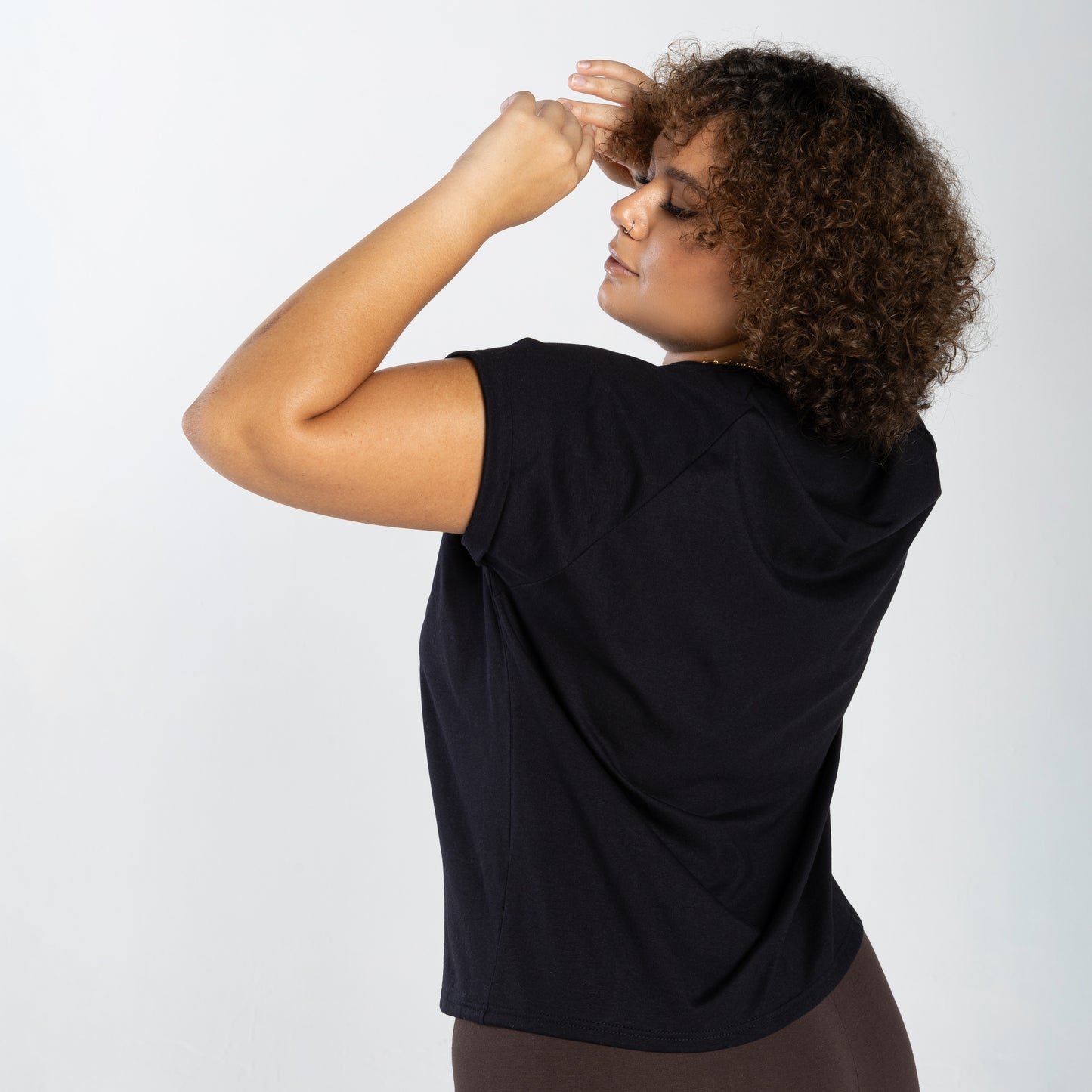 Tech T-Shirt Anti Odor Raglan Plus Feminina - Preto