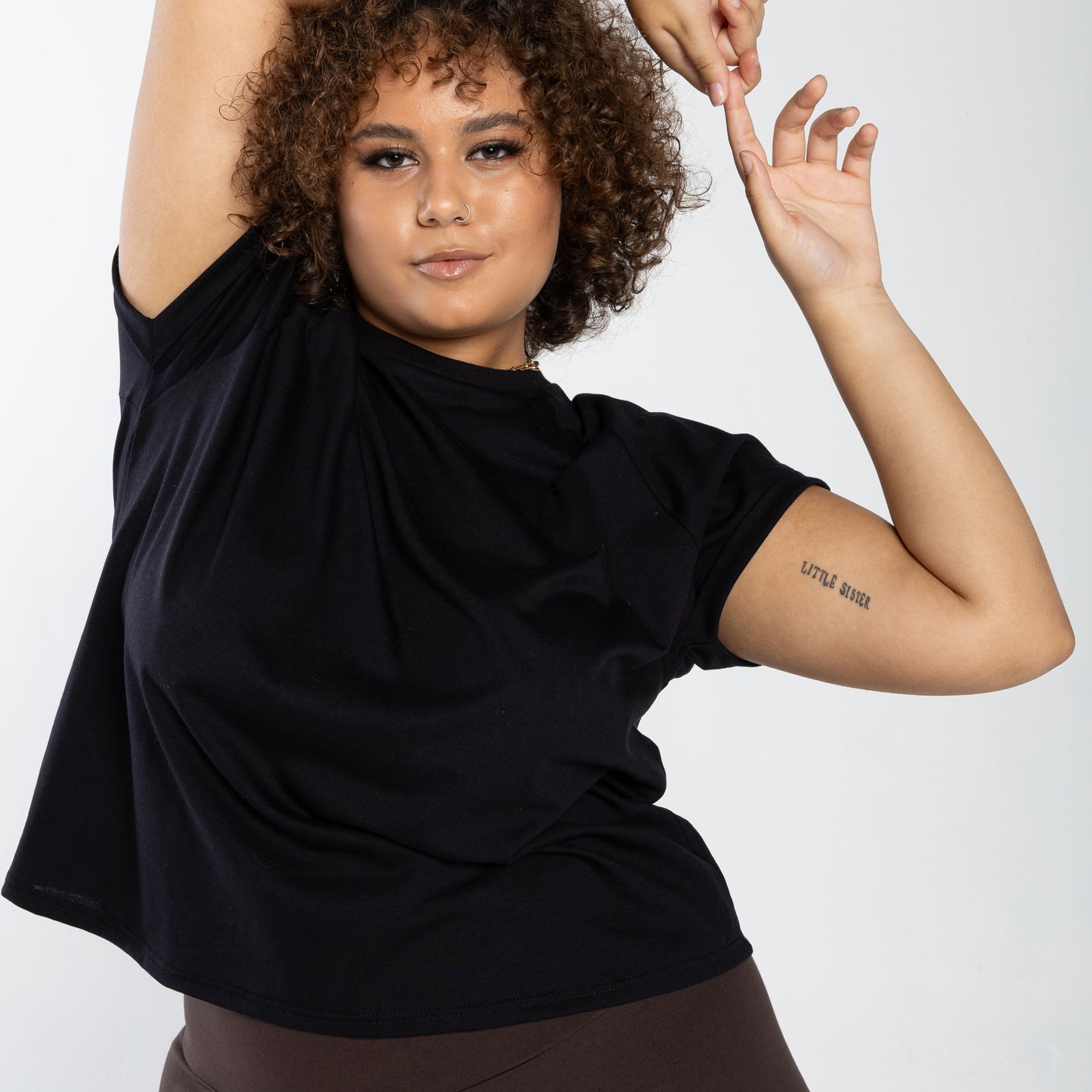 Tech T-Shirt Anti Odor Raglan Plus Feminina - Preto