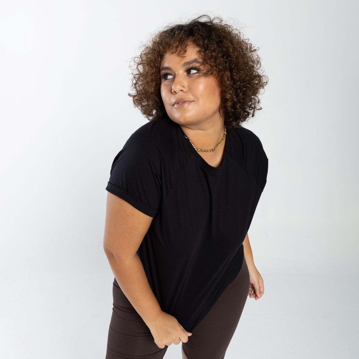 Tech T-Shirt Anti Odor Raglan Plus Feminina - Preto