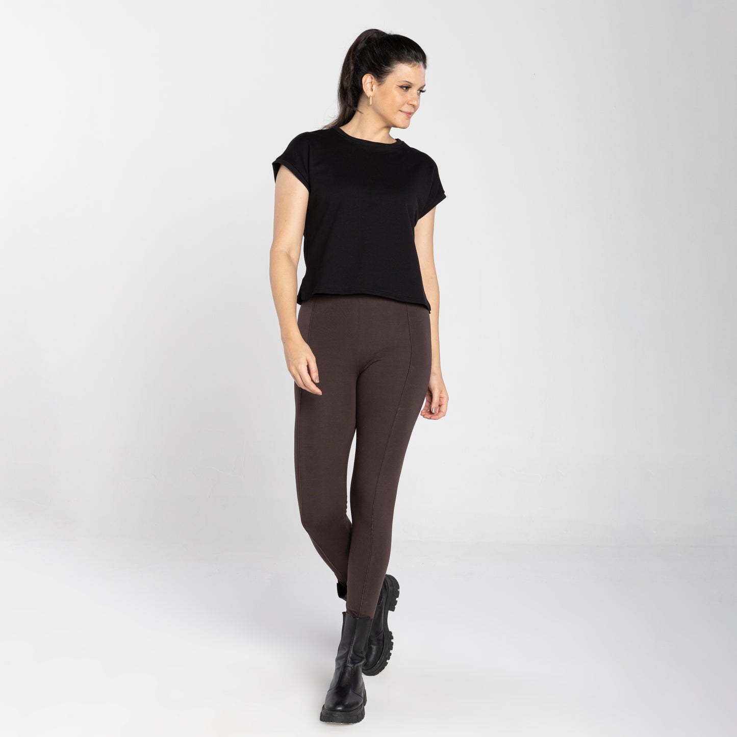 Tech T-Shirt Boxy Comfort Impermévael Feminina - Preto