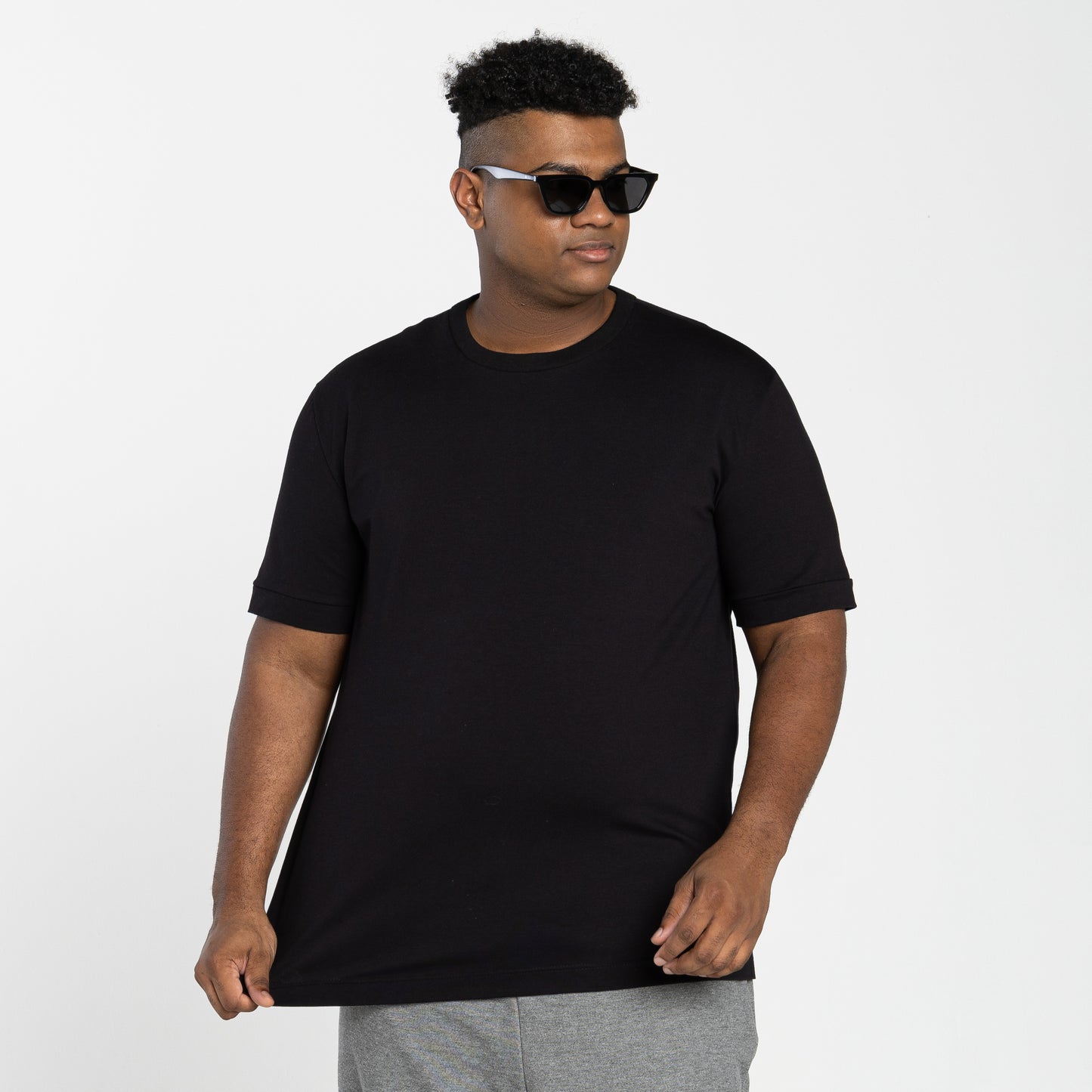 Tech T-Shirt Comfort Anti Odor Barra Aplicada Plus - Preto