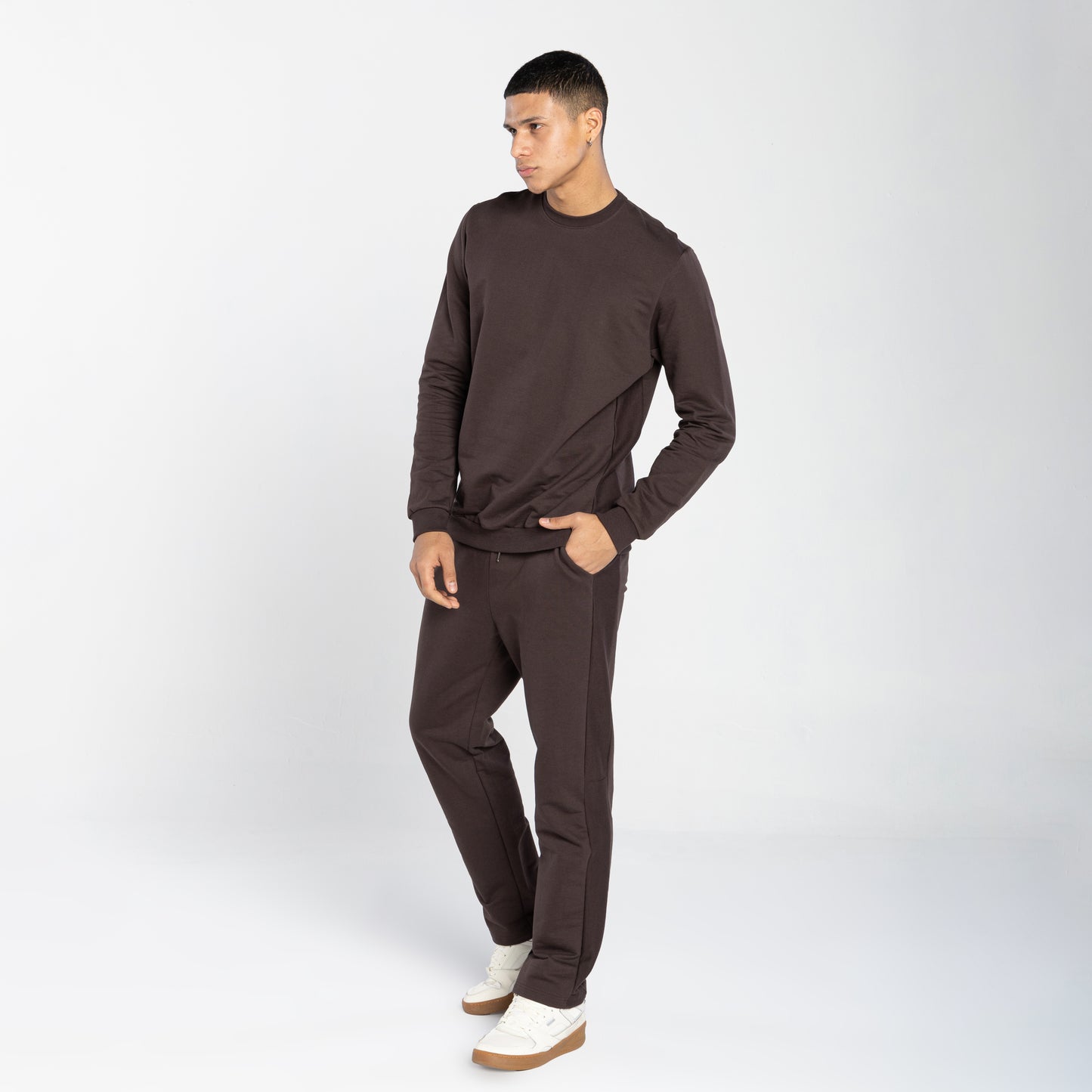 Blusão Tech Impermeável Moletom Flanelado Recorte Masculino - Marrom