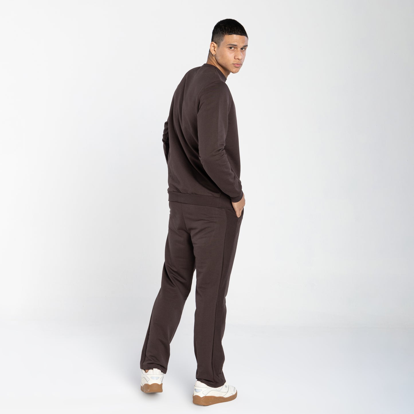 Blusão Tech Impermeável Moletom Flanelado Recorte Masculino - Marrom