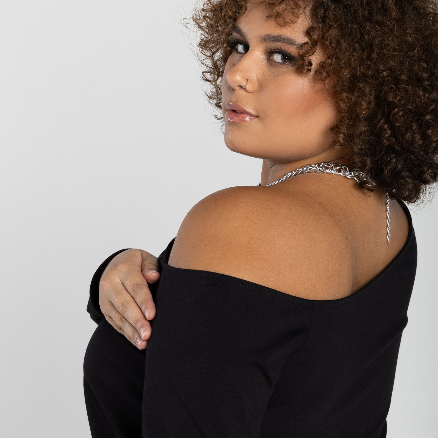 Blusa Tech Anti Odor Ombro Único Plus - Preto