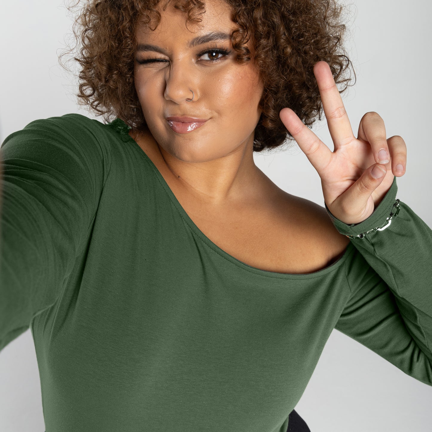 Blusa Tech Anti Odor Ombro Único Plus - Verde Figo