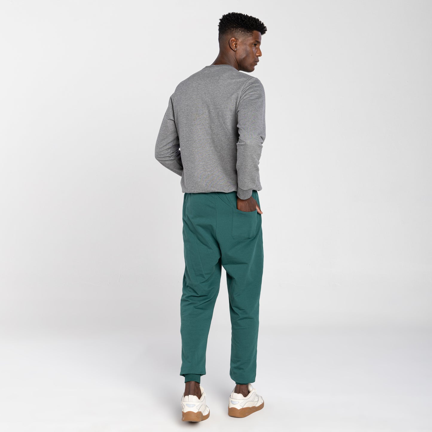 Calça Jogger Moletom Comfort Flanelado Masculina - Verde Manjericão