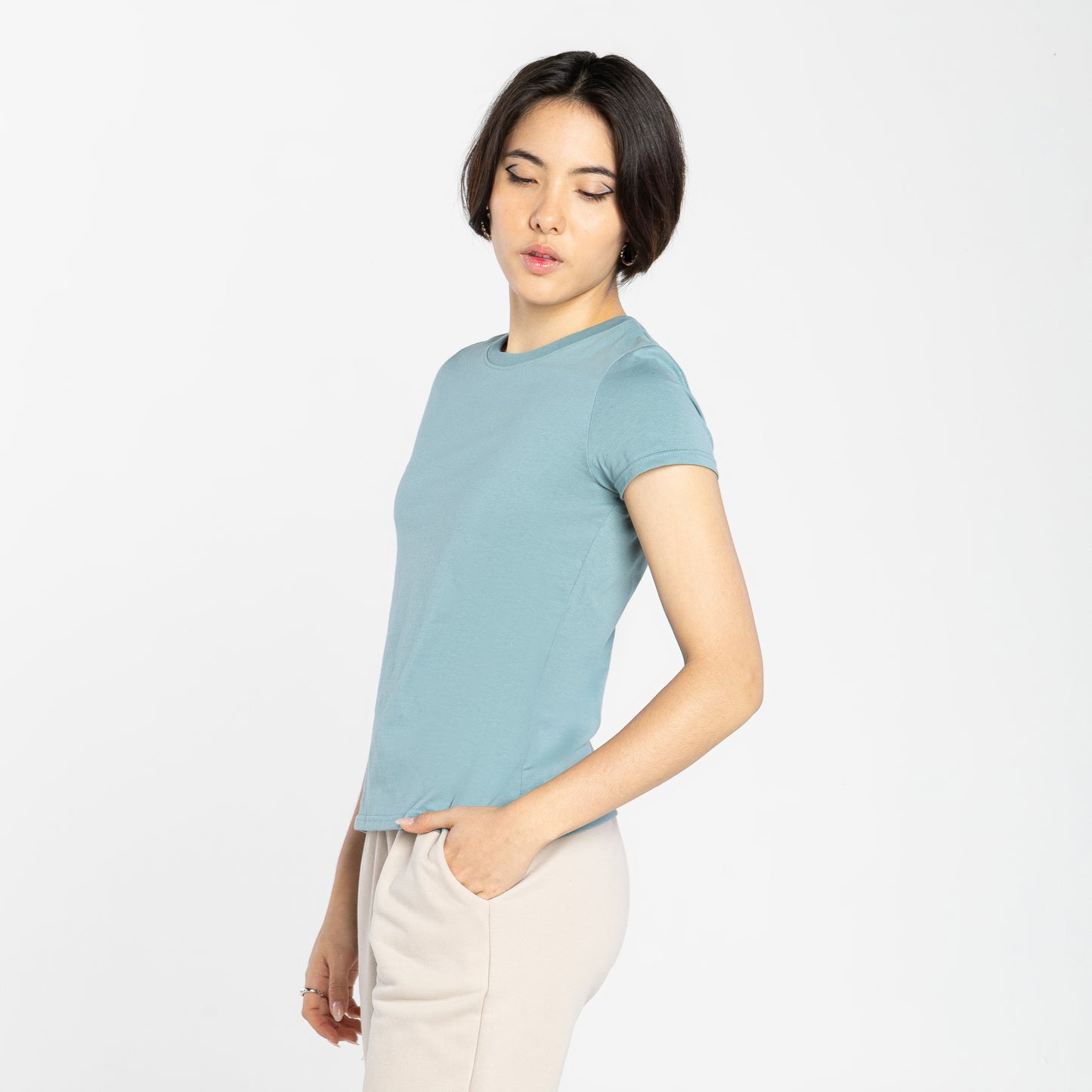 Camiseta Slim Cobregola Feminina - Verde Hortelã