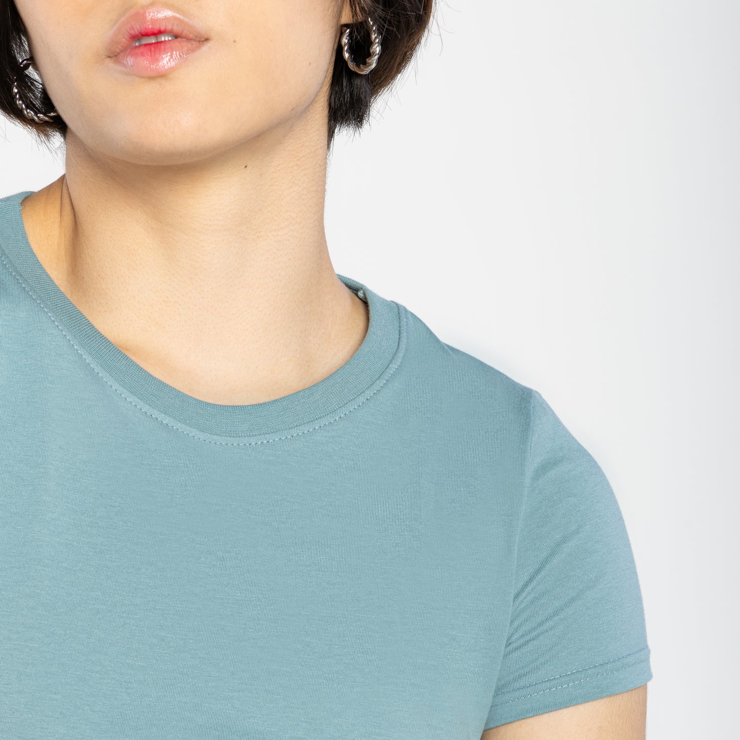 Camiseta Slim Cobregola Feminina - Verde Hortelã