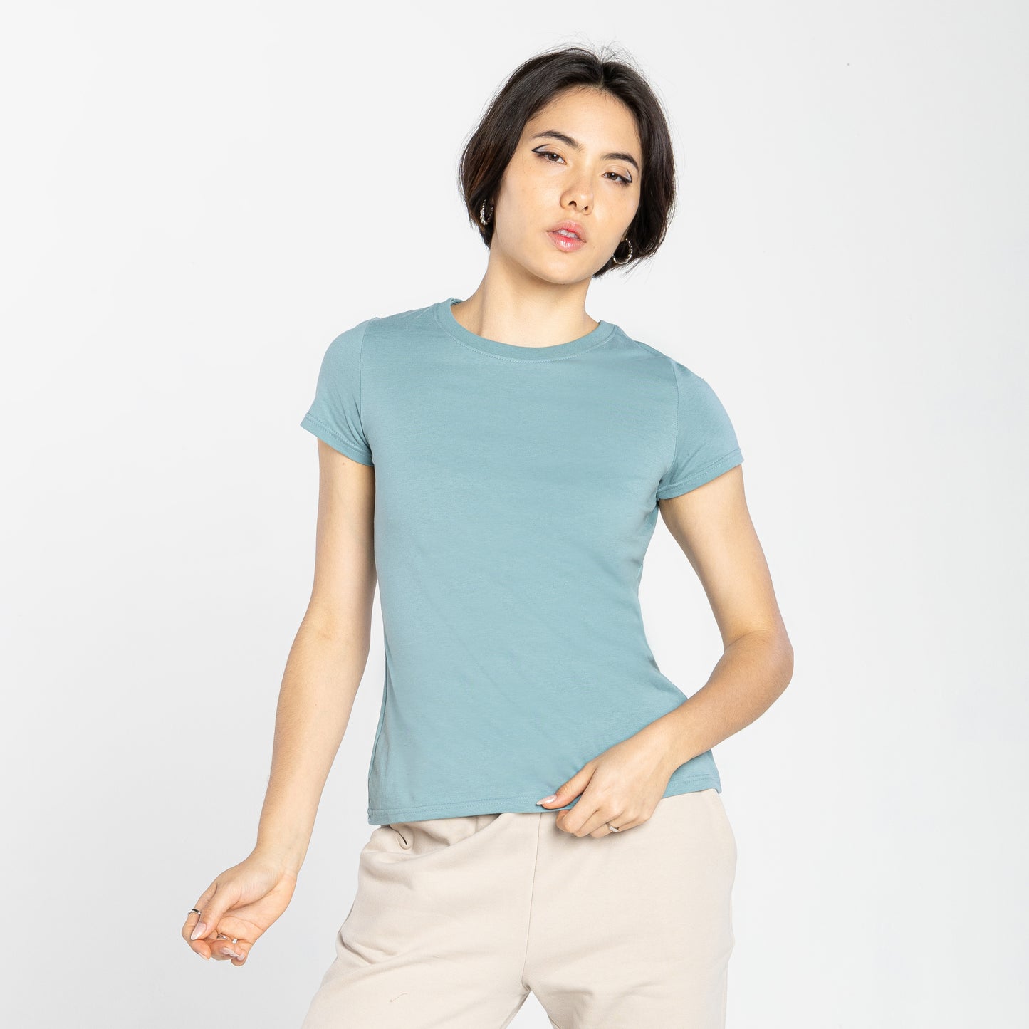 Camiseta Slim Cobregola Feminina - Verde Hortelã