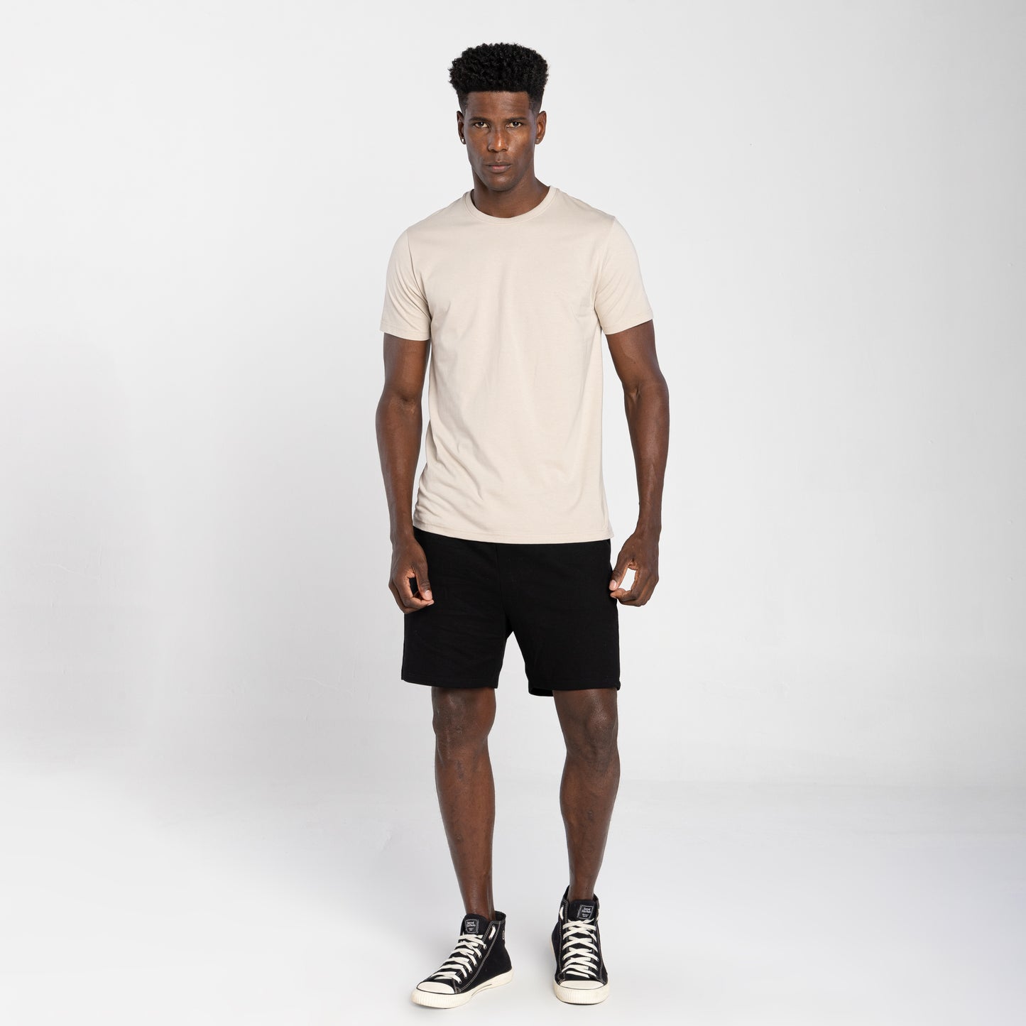 Camiseta Básica Cobregola Masculina - Bege Aveia